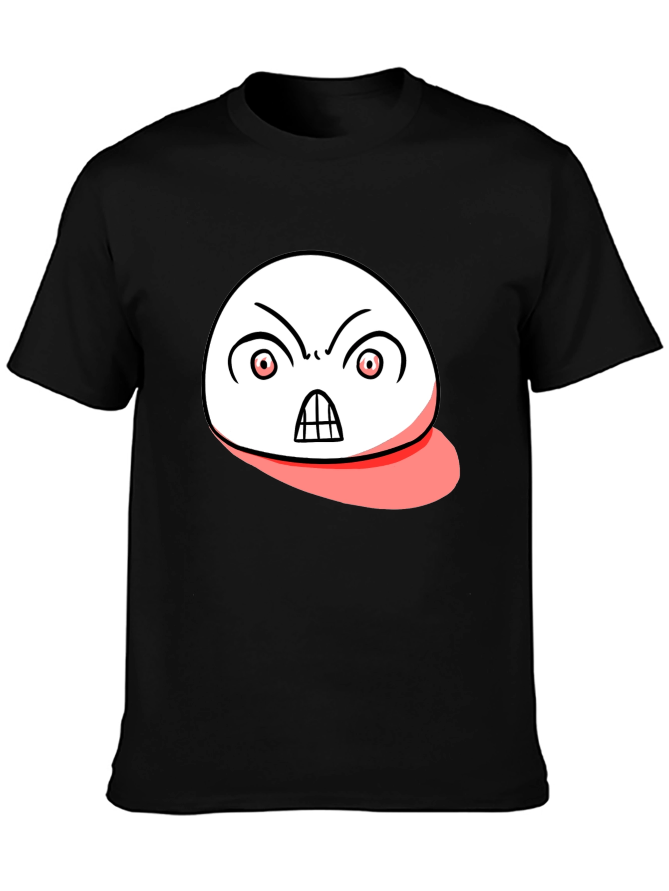 Angry Emoji Graphic Black T-Shirt