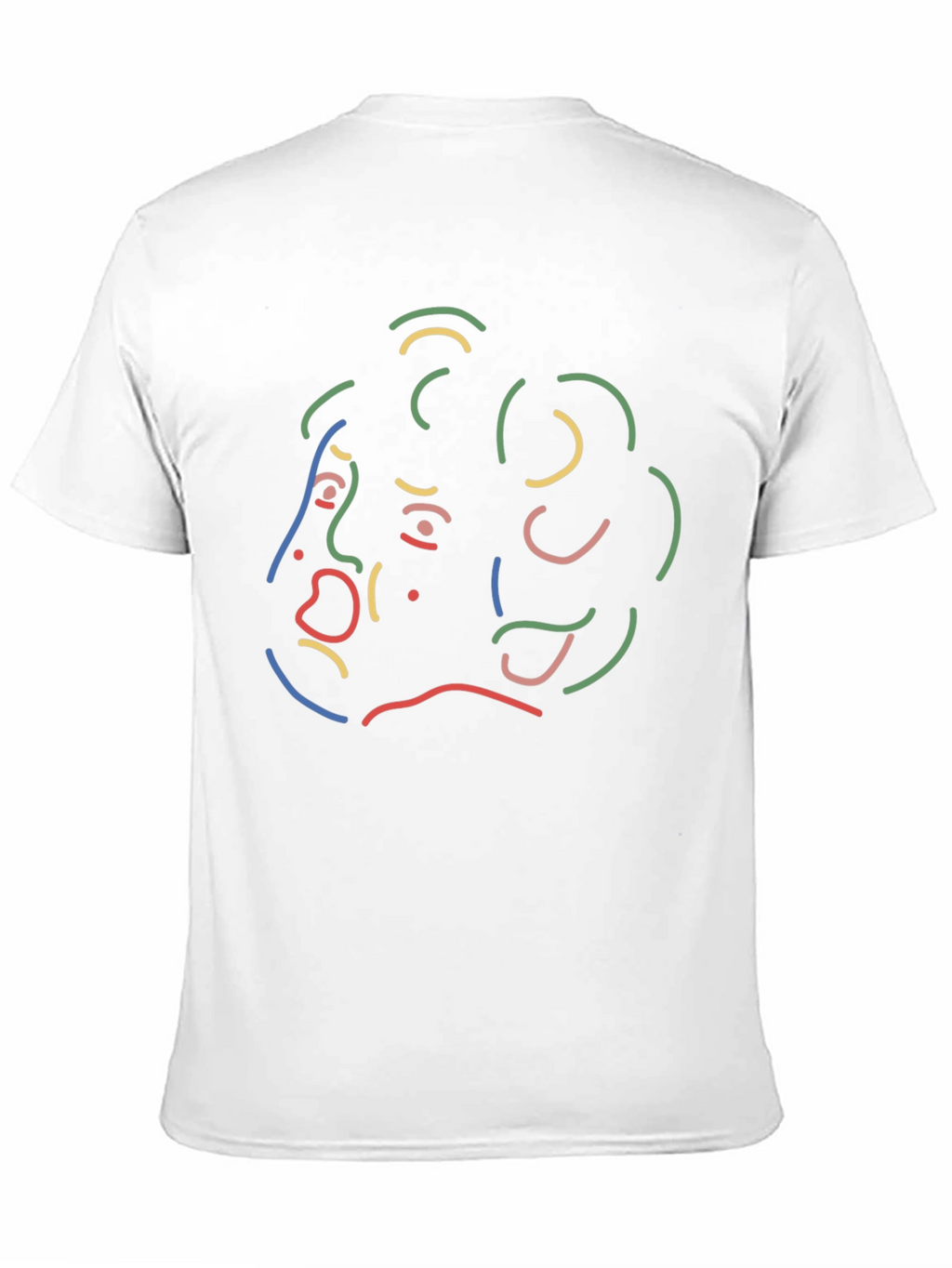 Abstract Line Art Graphic Print Black T-Shirt