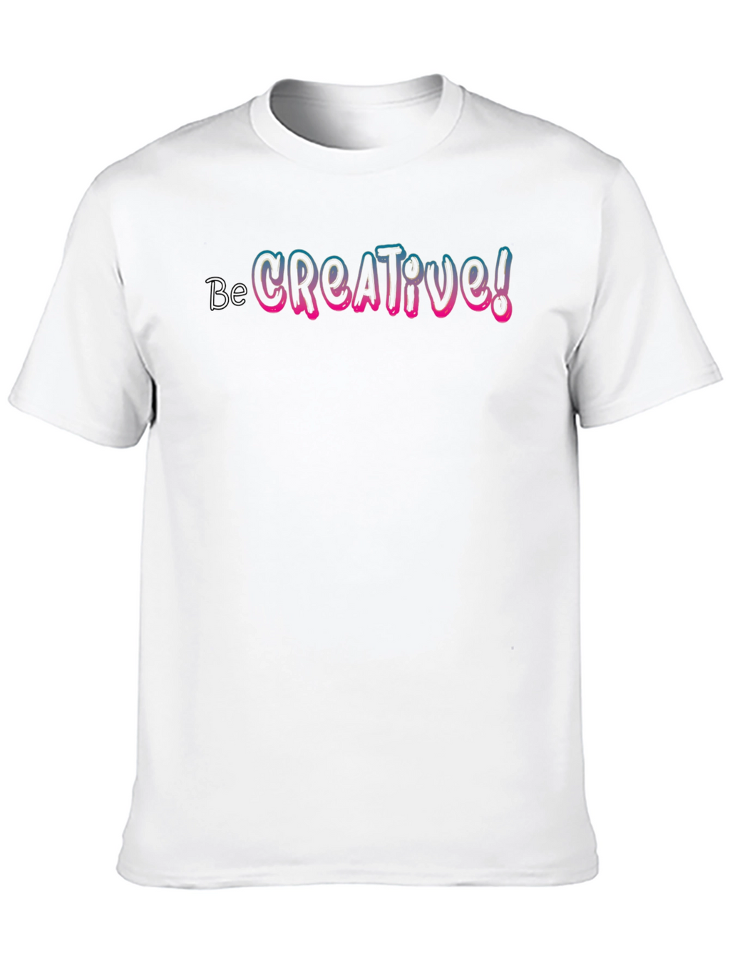 Be Creative! Black Graphic Tee Shirt