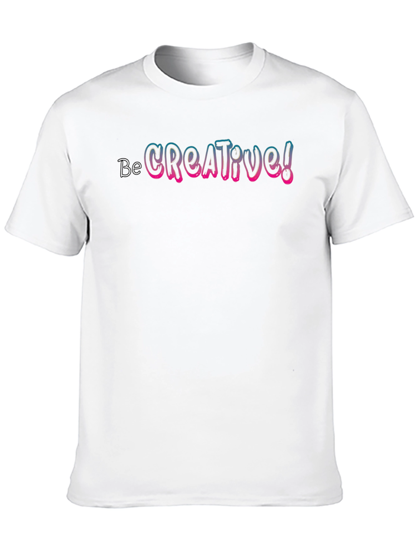 Be Creative! Black Graphic Tee Shirt