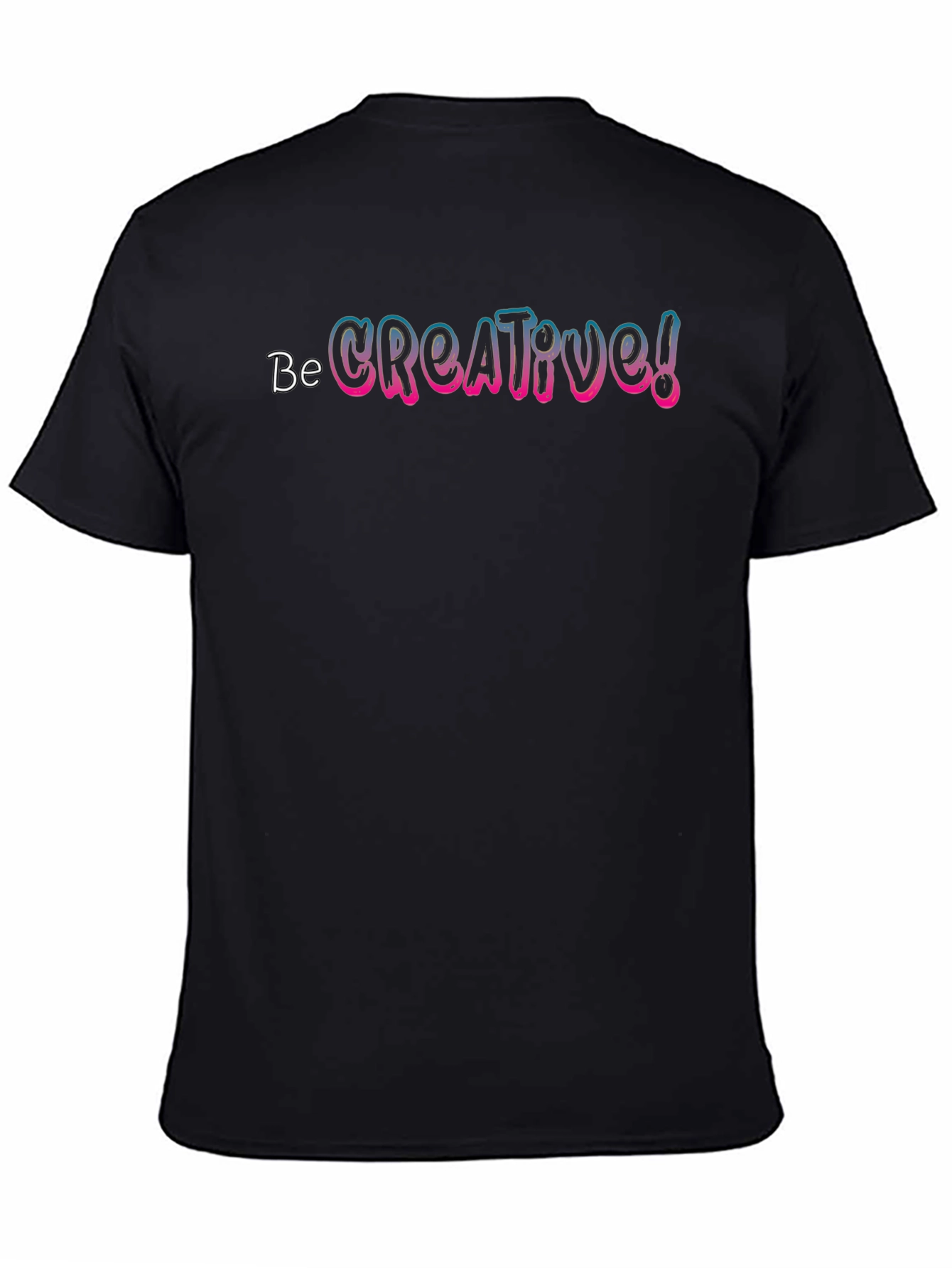 Be Creative! Black Graphic Tee Shirt