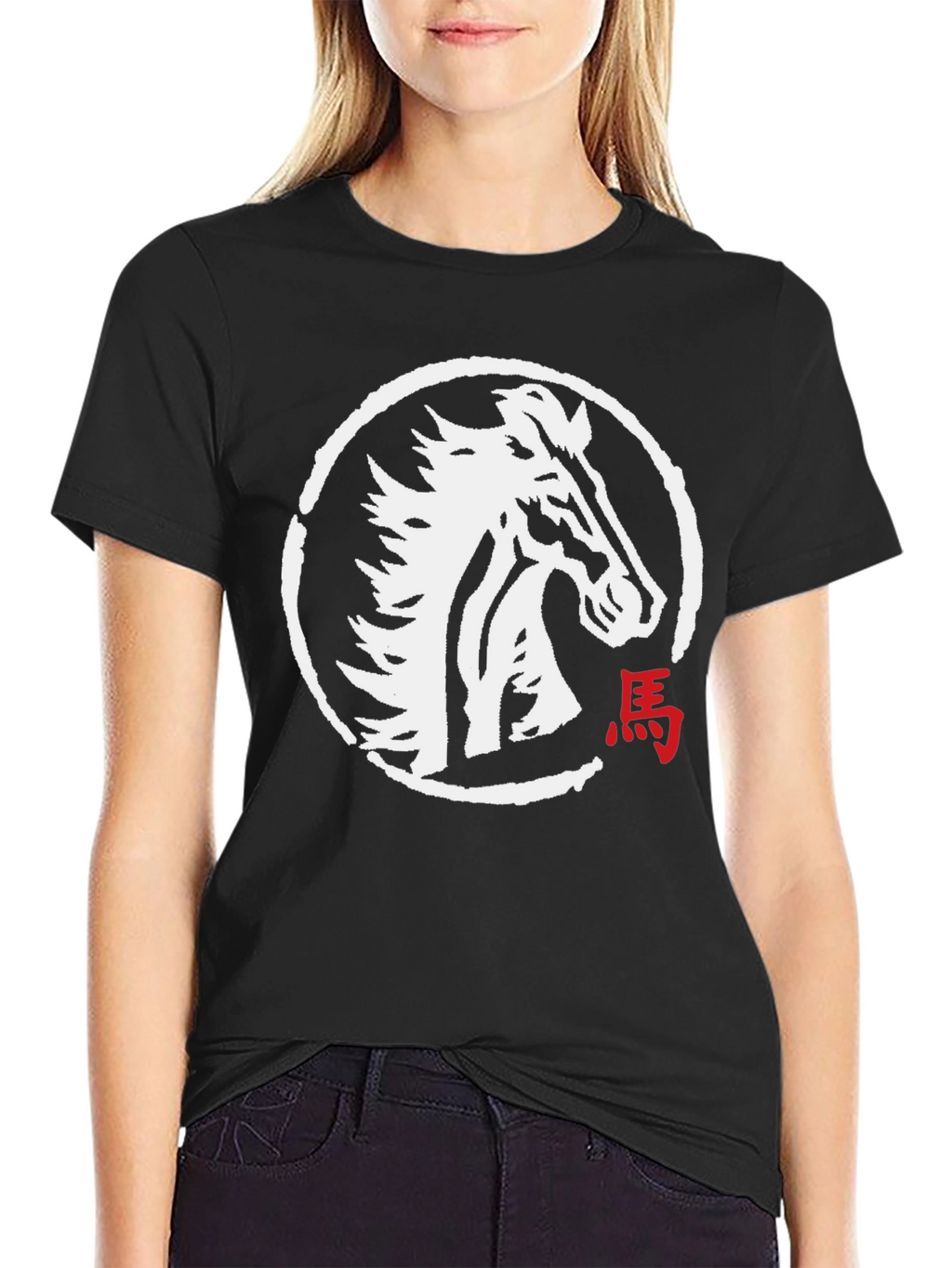 Horse Graphic Black Tee