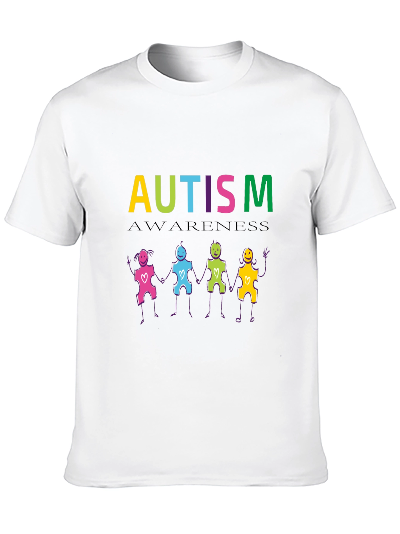 Autism Awareness Puzzle Piece People T-Shirt