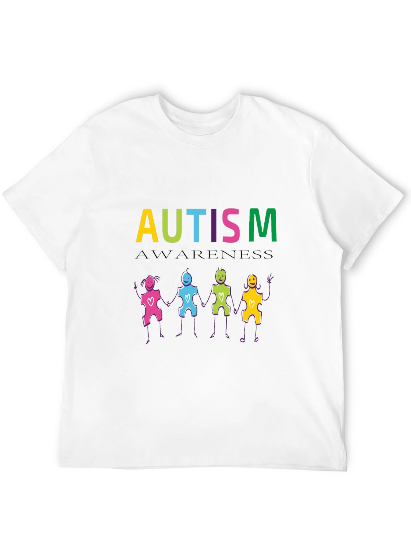 Autism Awareness Puzzle Piece People T-Shirt