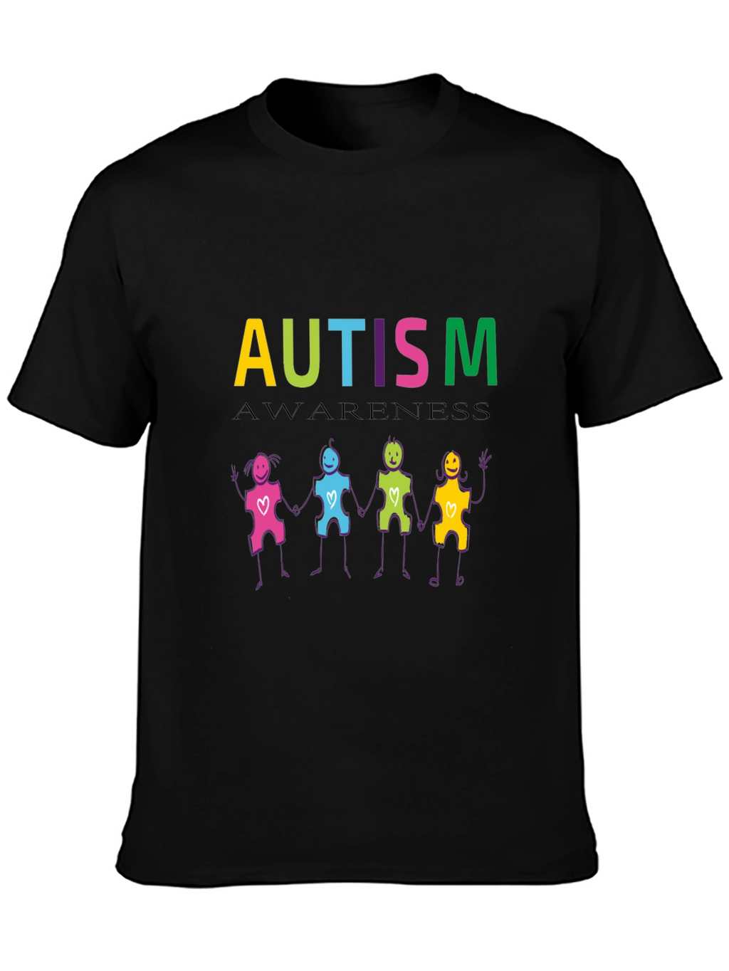 Autism Awareness Puzzle Piece People T-Shirt