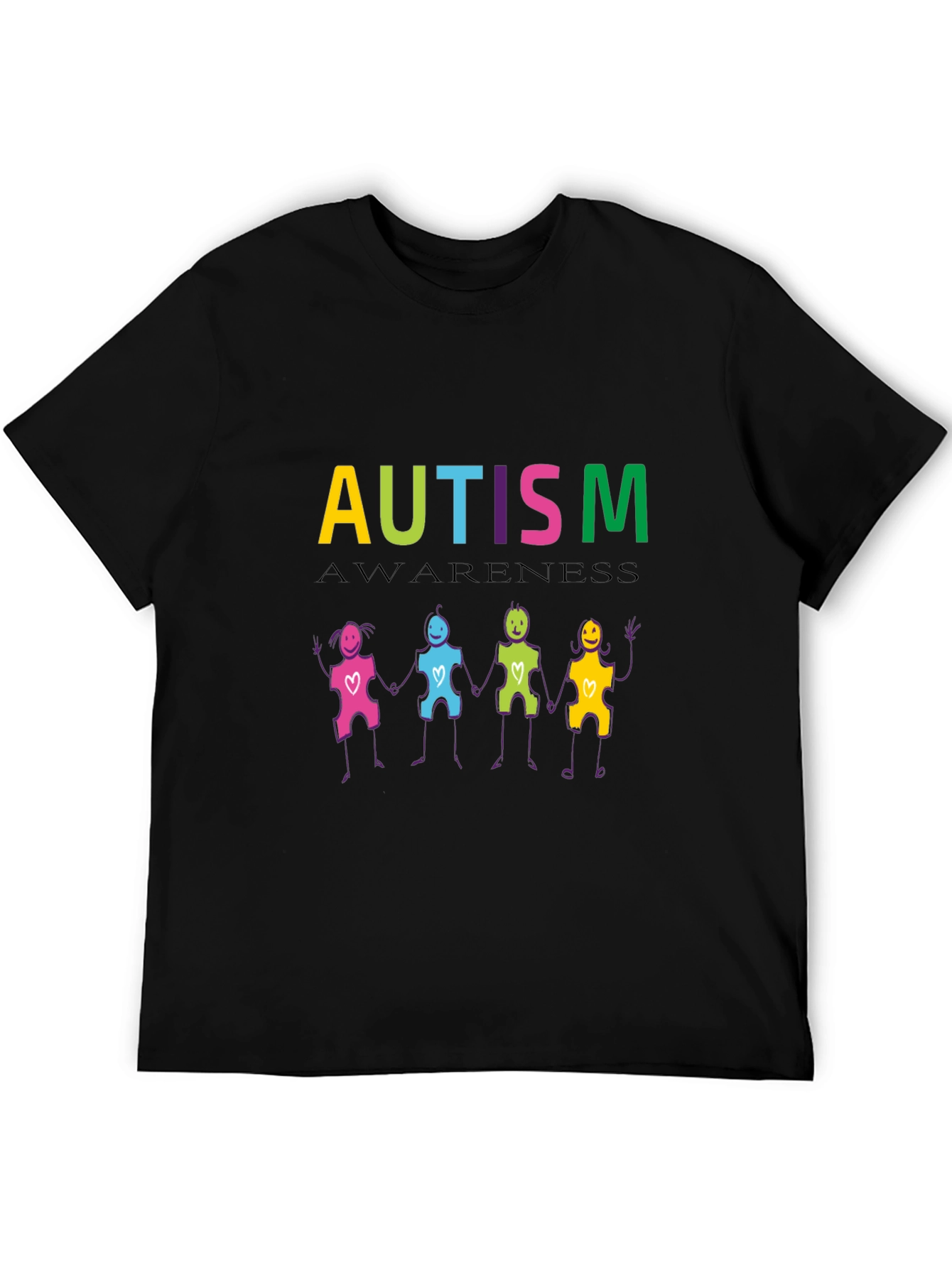 Autism Awareness Puzzle Piece People T-Shirt