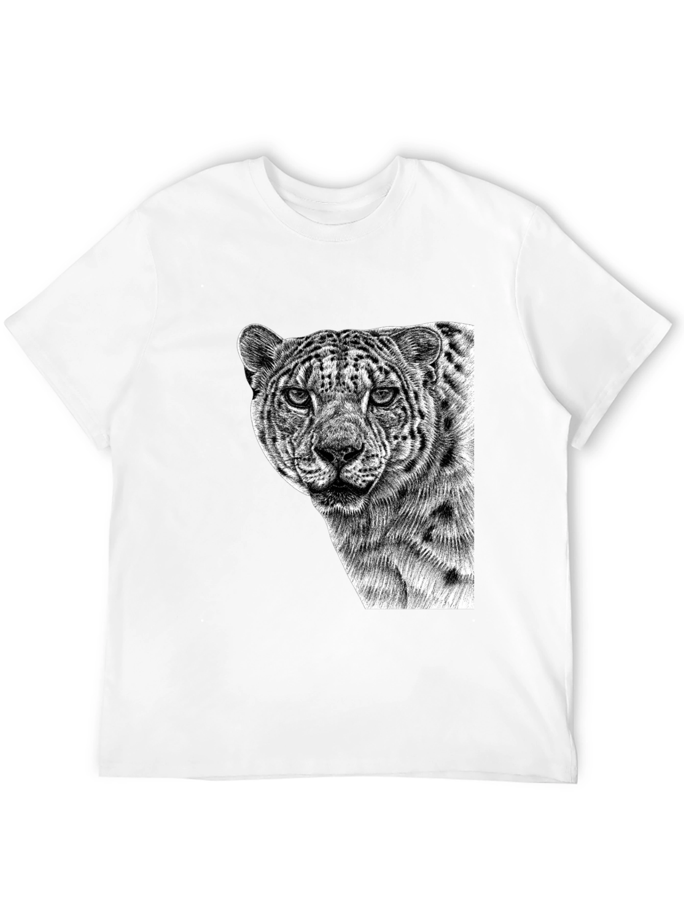 Cool Black Tee - Majestic Leopard Graphic