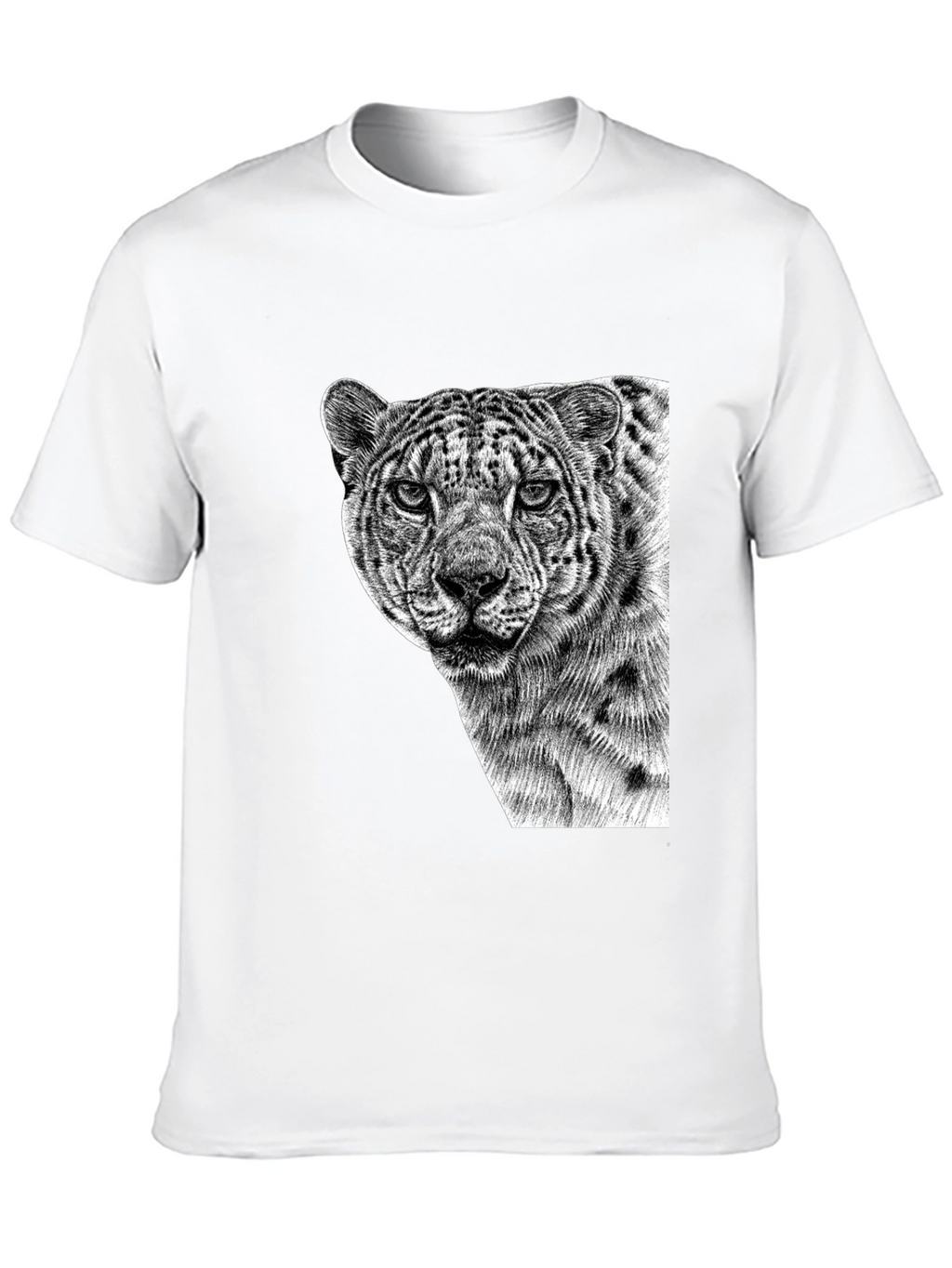 Cool Black Tee - Majestic Leopard Graphic
