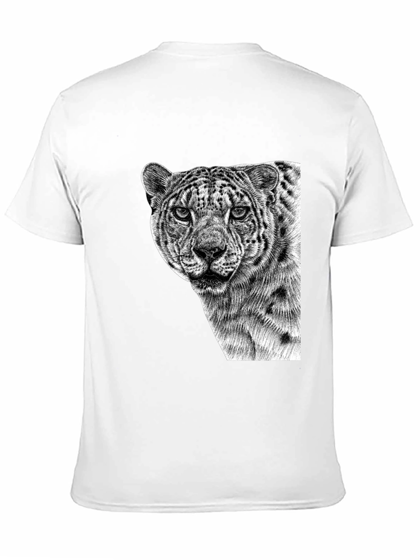 Cool Black Tee - Majestic Leopard Graphic