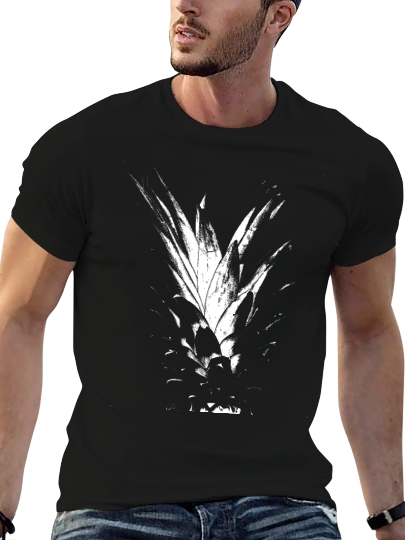 Black Pineapple Graphic T-Shirt