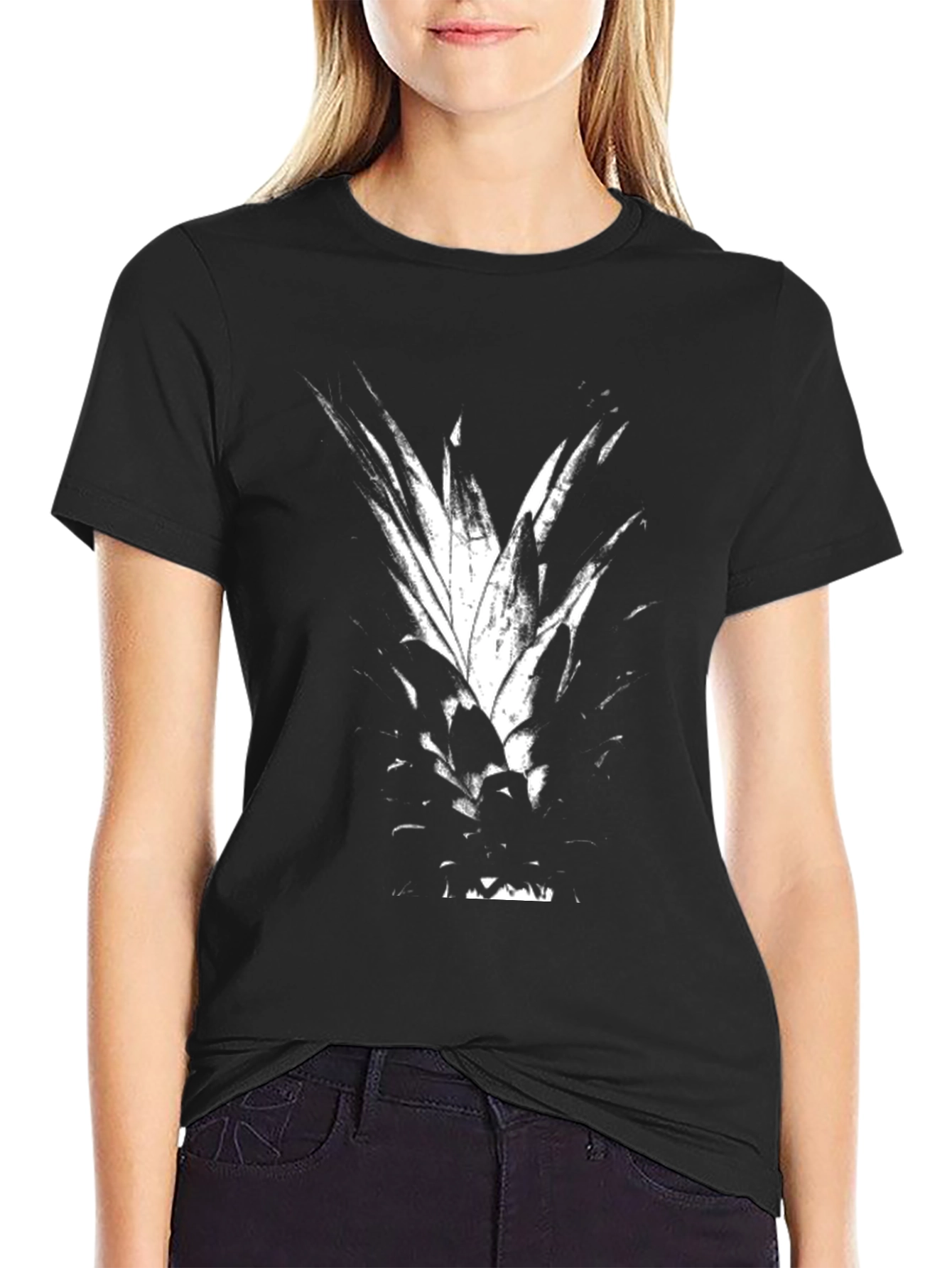Black Pineapple Graphic T-Shirt