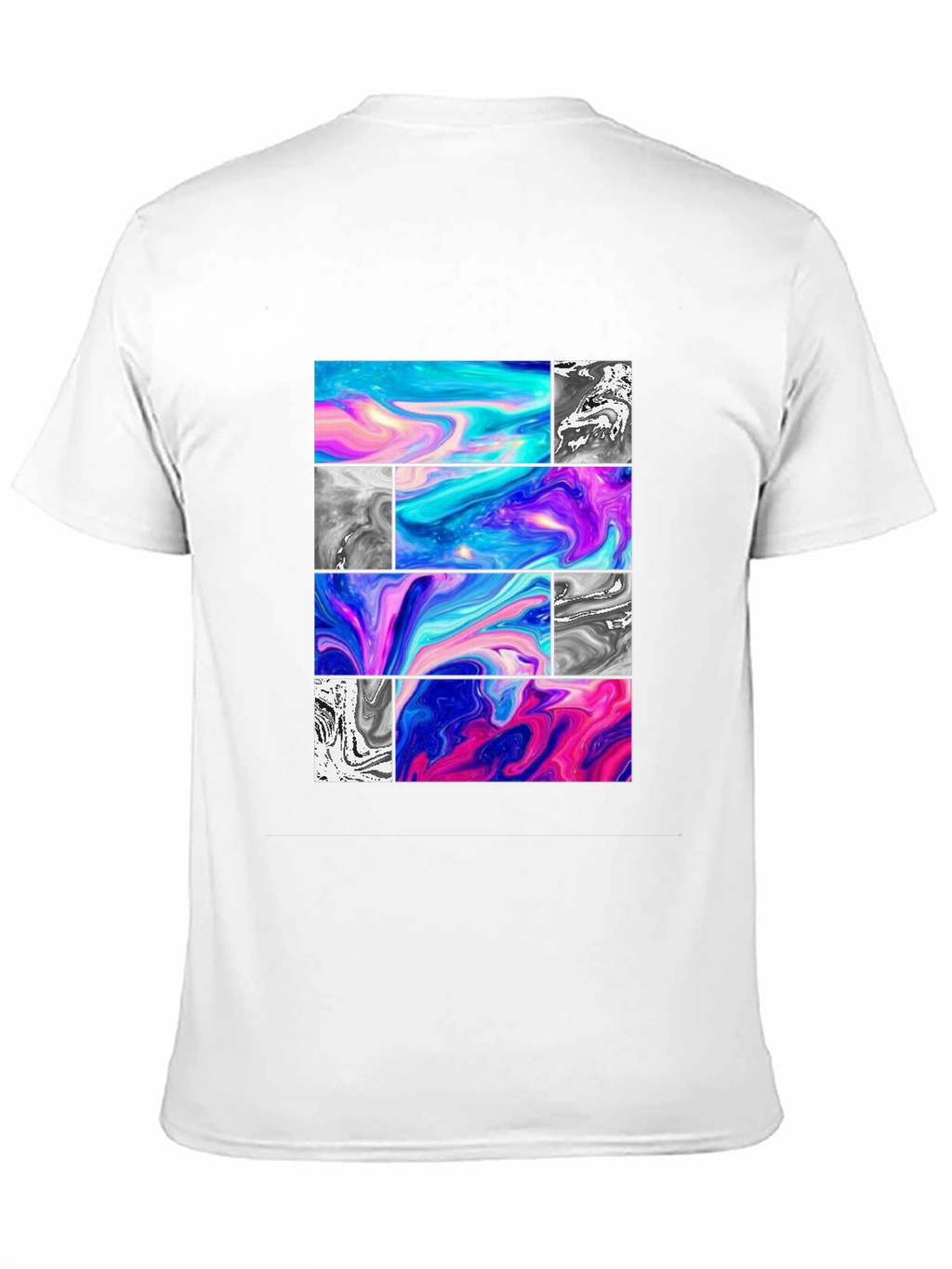 Abstract Graphic Tee - Black Casual T-Shirt
