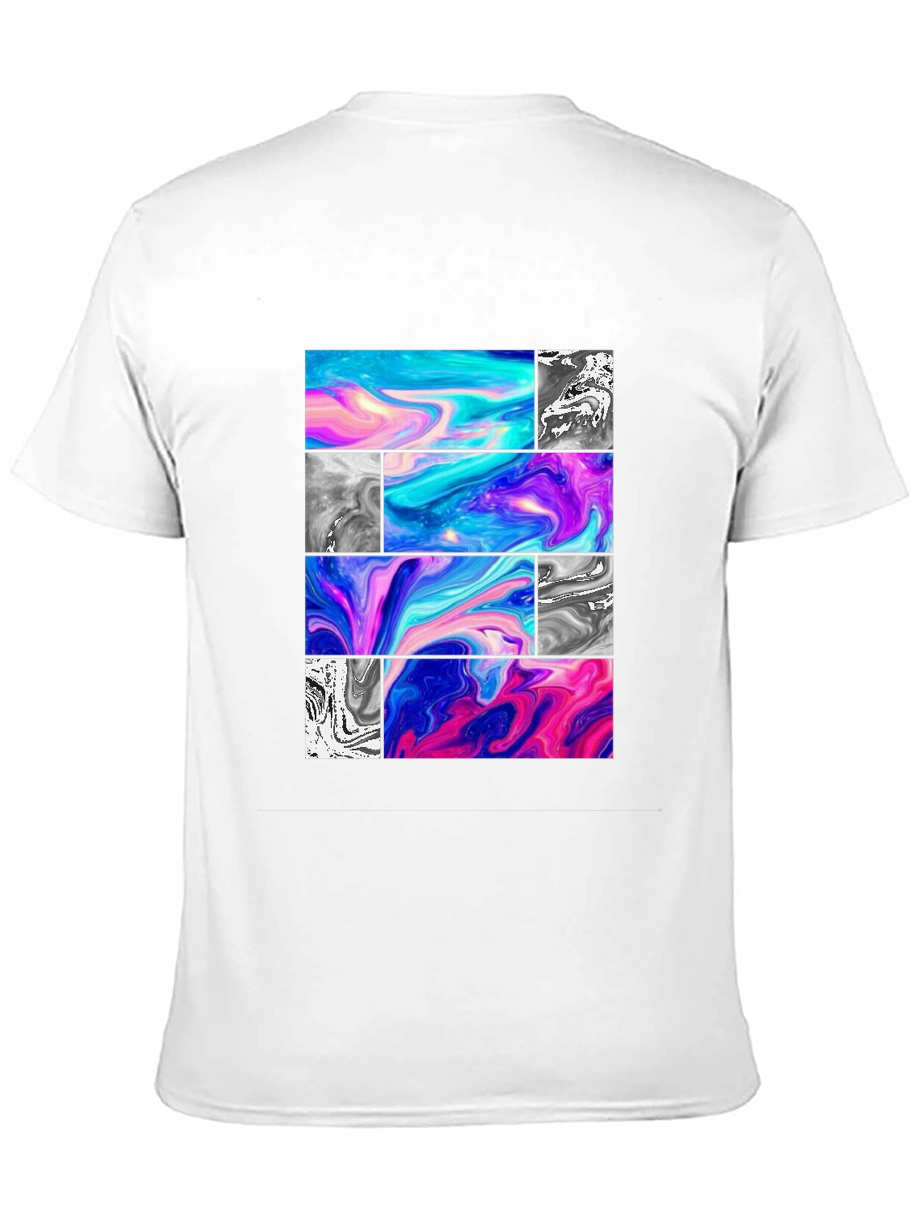 Abstract Graphic Tee - Black Casual T-Shirt