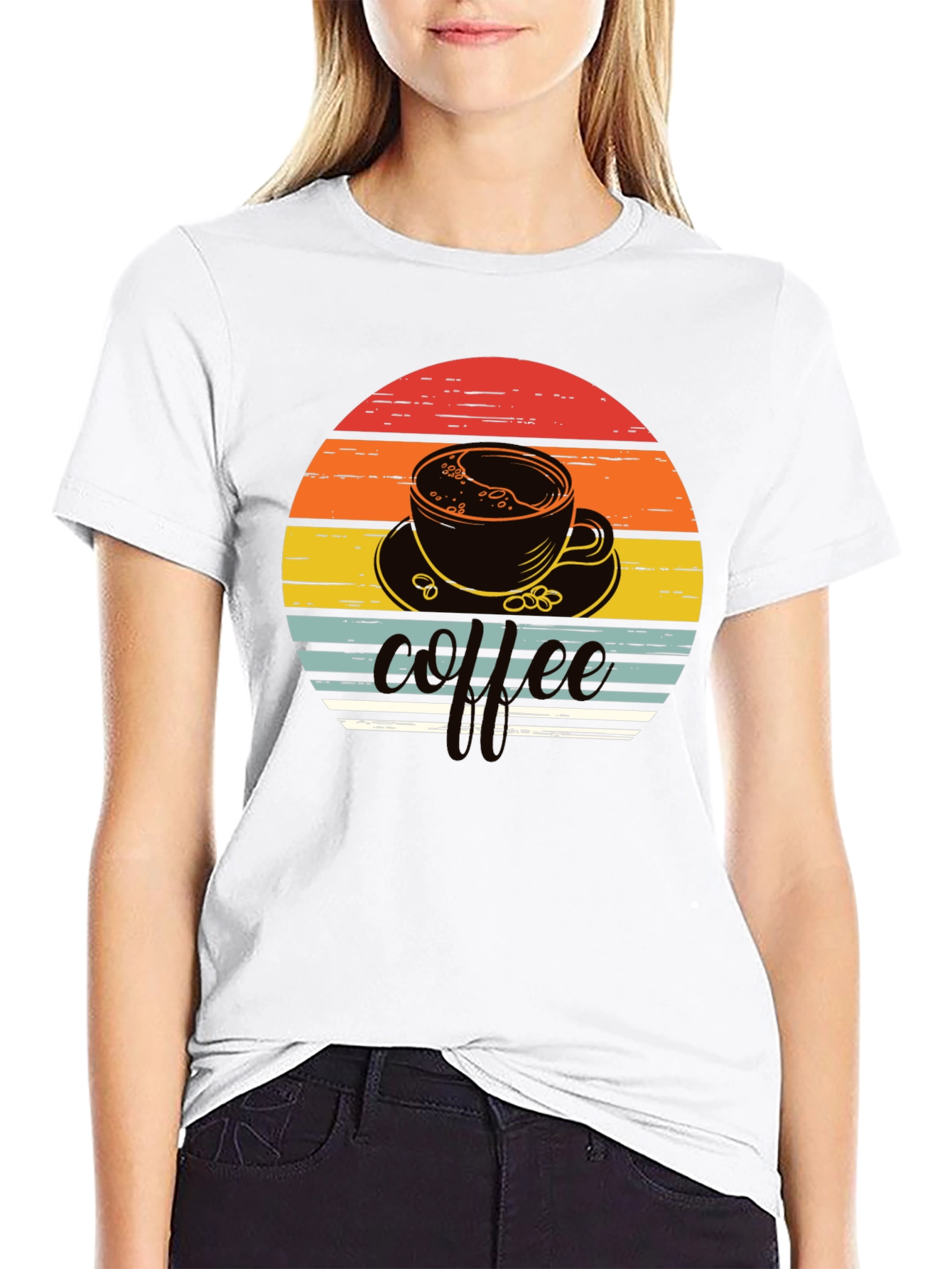 Coffee Sunset Graphic Tee - Retro Style Shirt