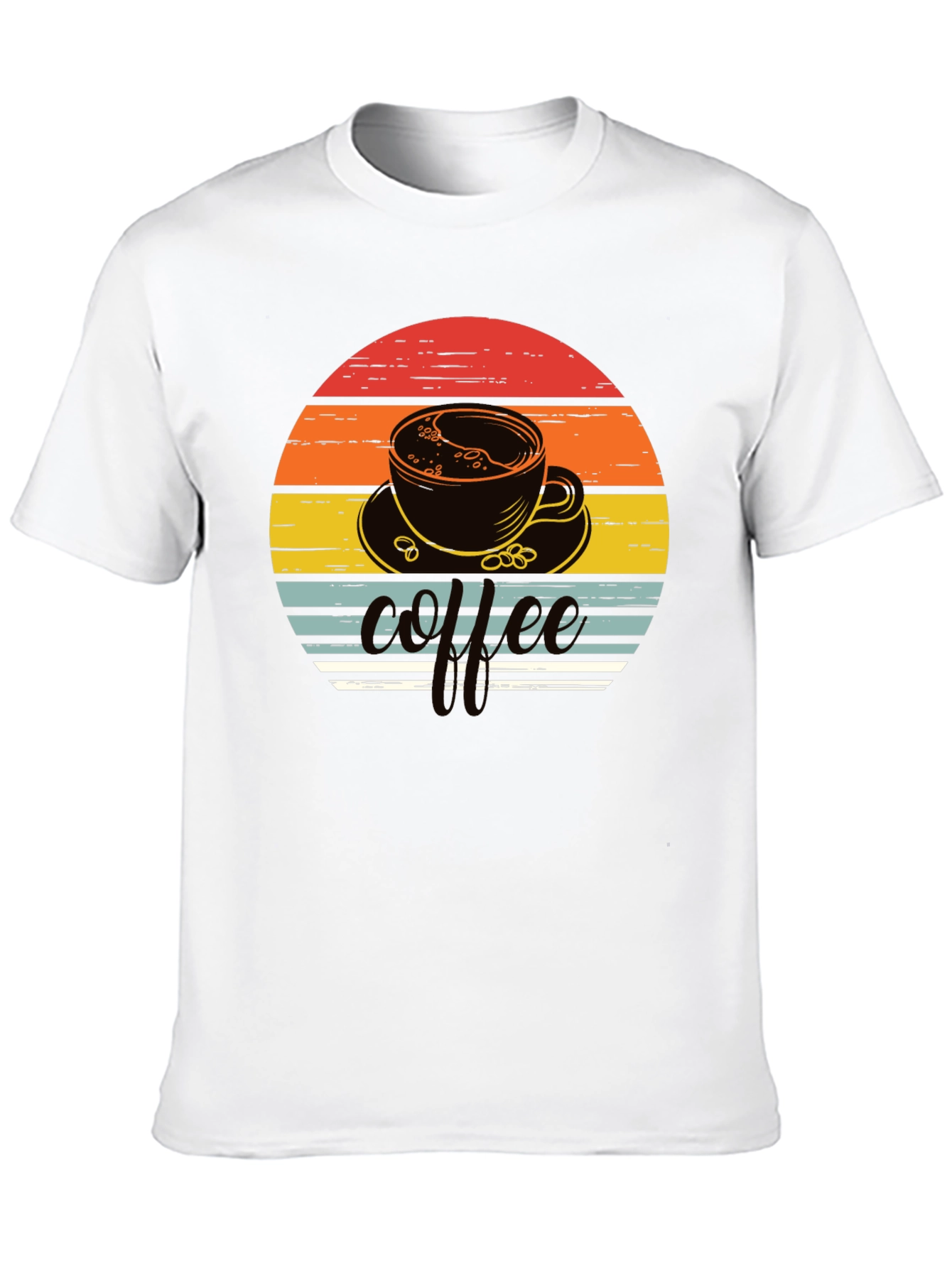 Coffee Sunset Graphic Tee - Retro Style Shirt