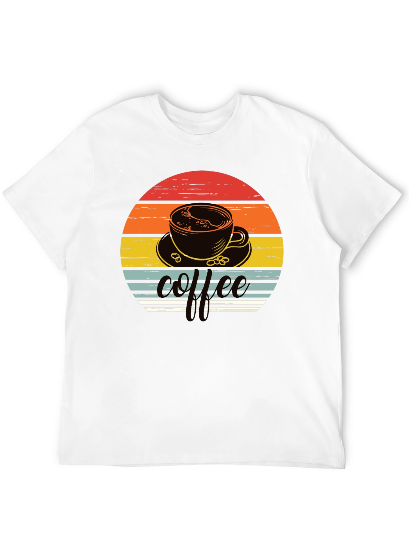 Coffee Sunset Graphic Tee - Retro Style Shirt