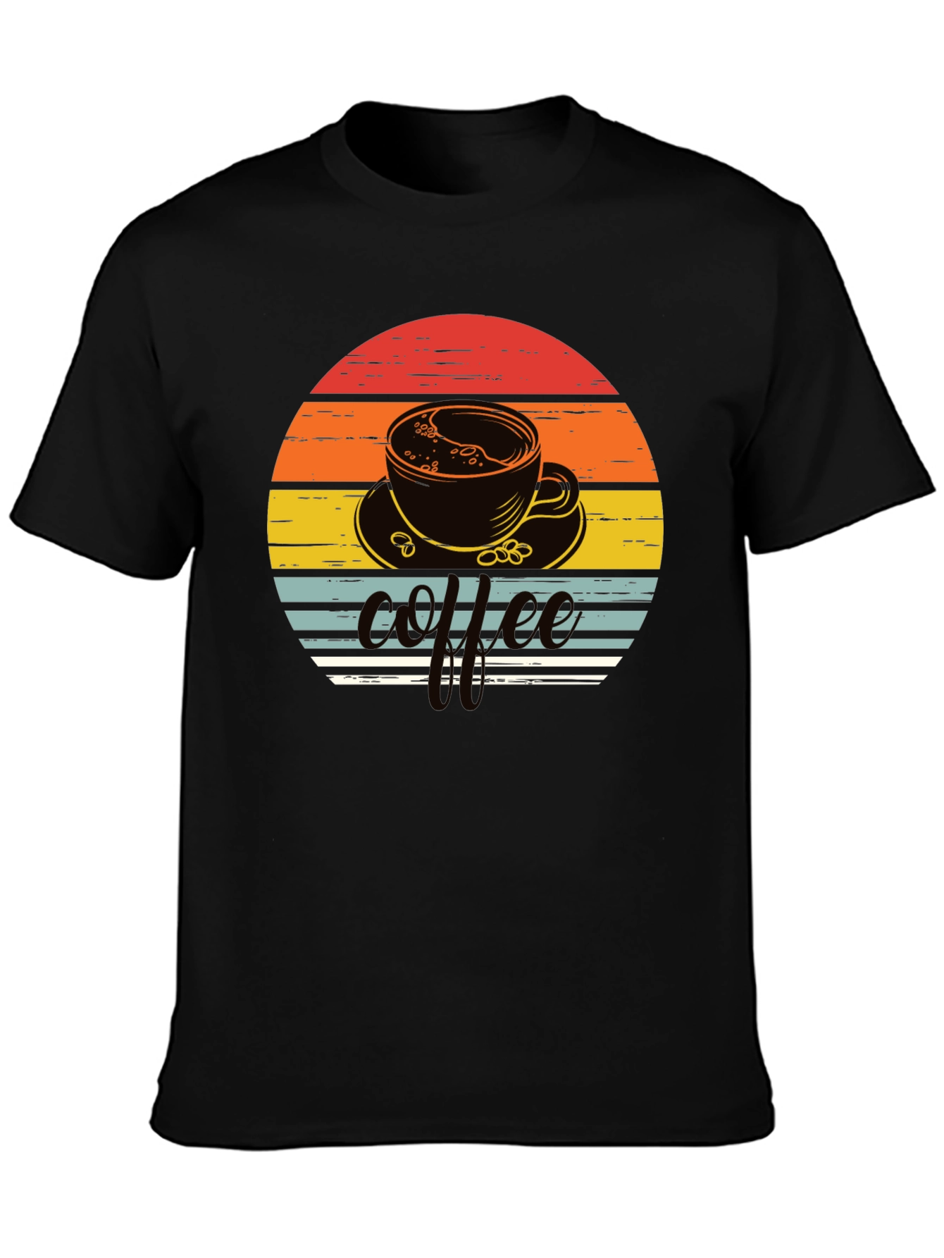 Coffee Sunset Graphic Tee - Retro Style Shirt