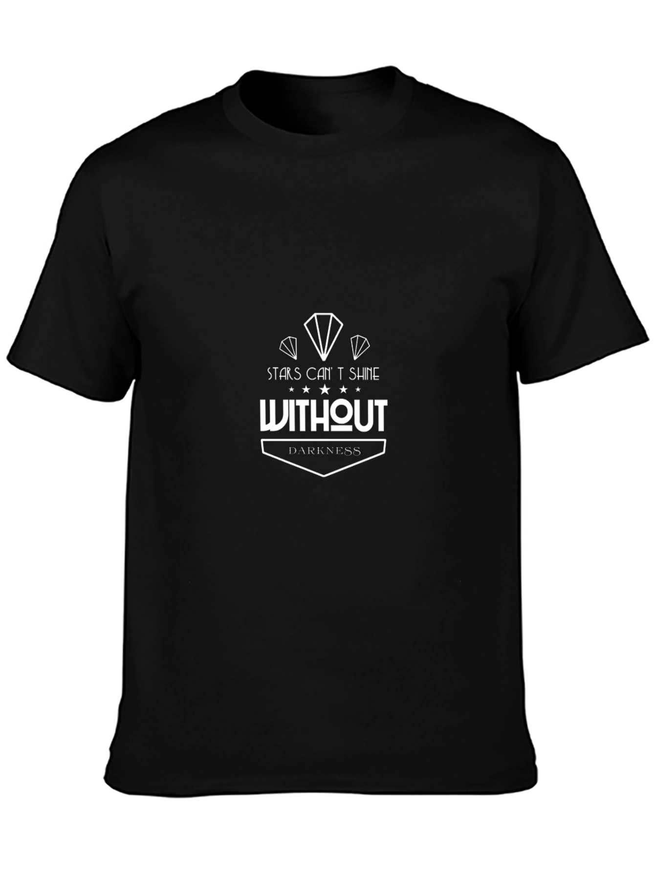 Stars Cant Shine Black Graphic Tee