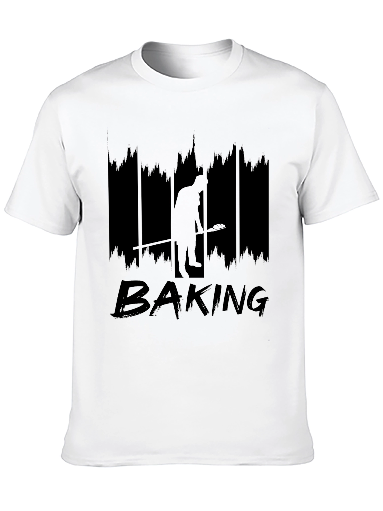 Baking Graphic Tee - Black Crew Neck T-Shirt