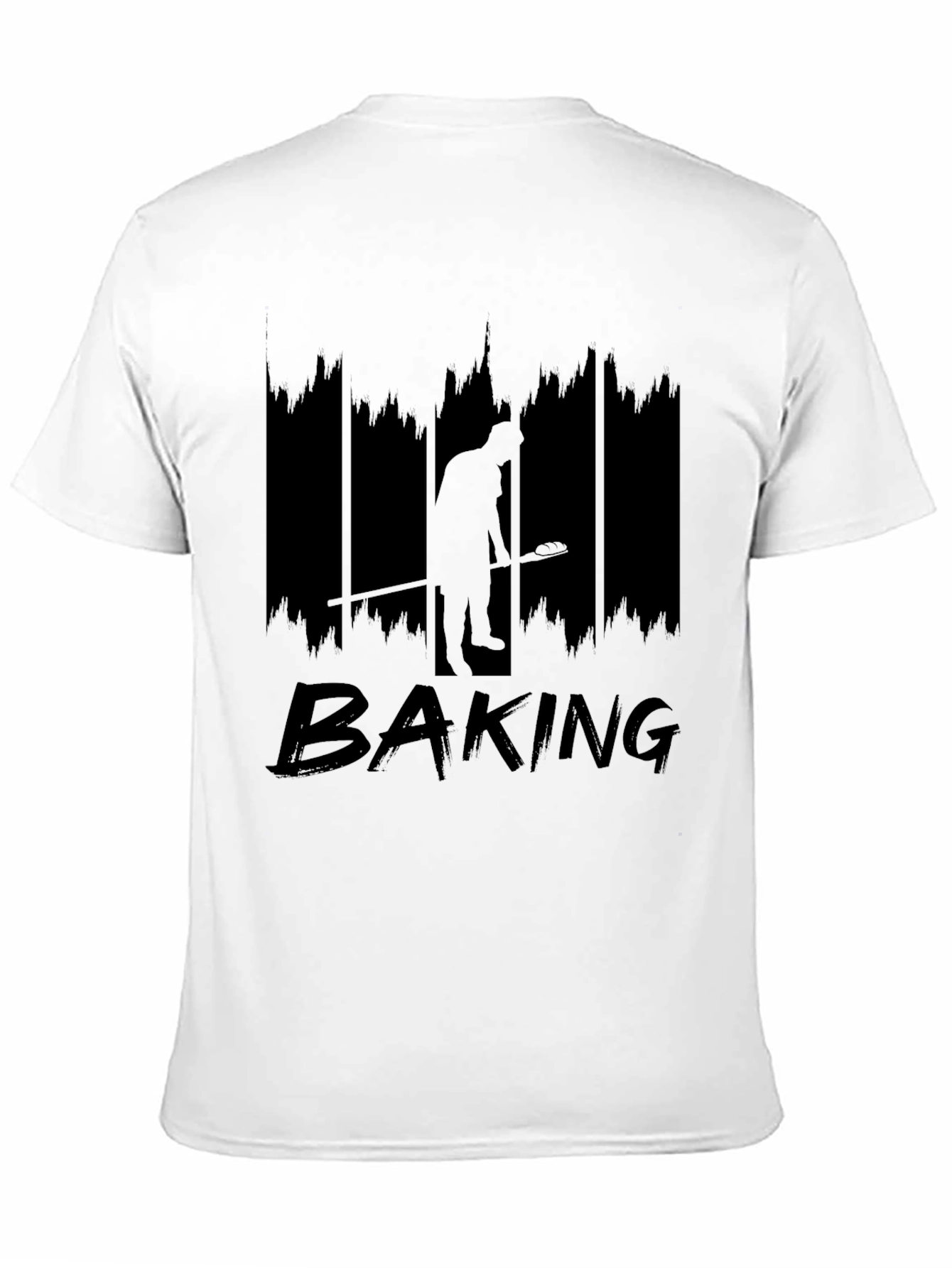 Baking Graphic Tee - Black Crew Neck T-Shirt