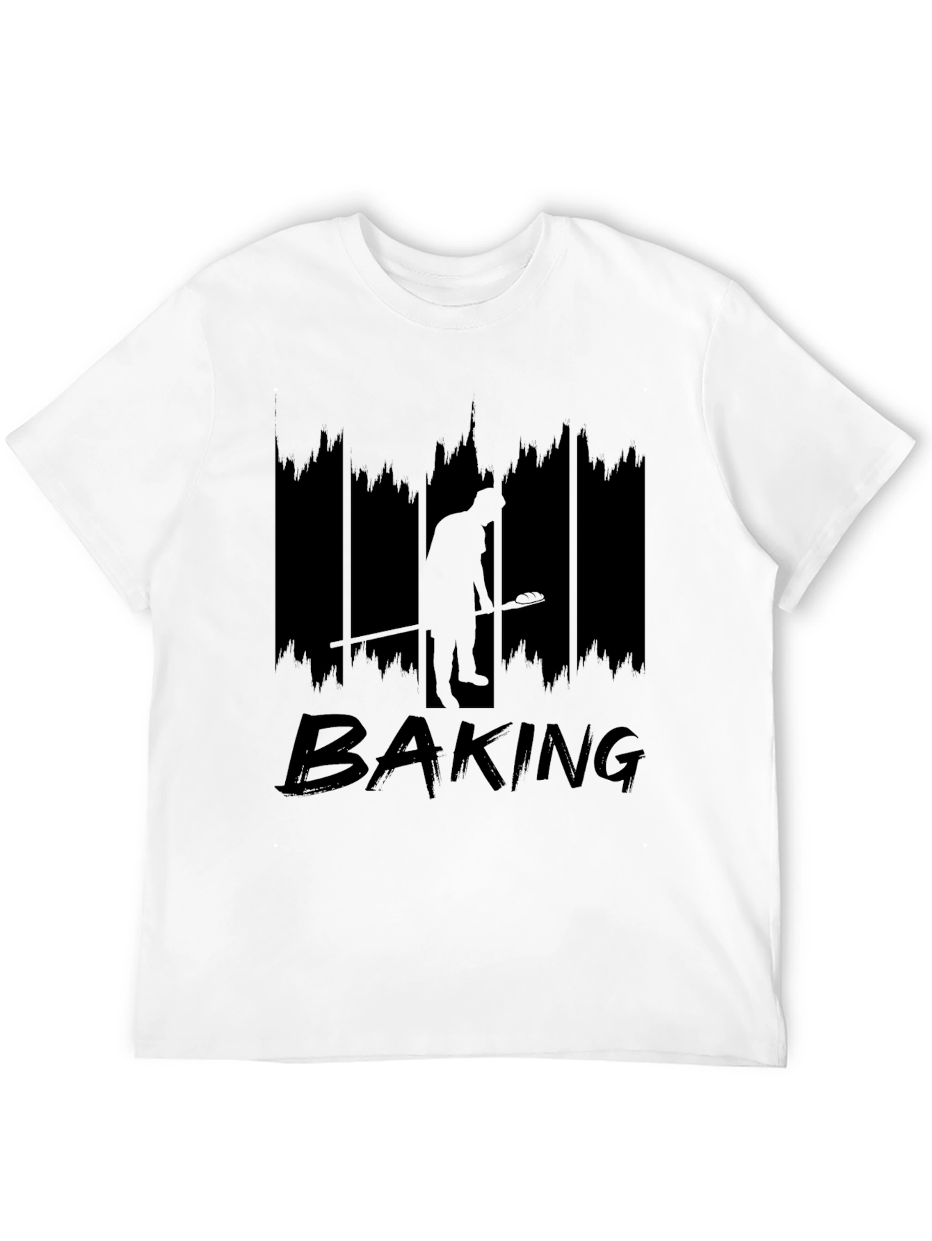 Baking Graphic Tee - Black Crew Neck T-Shirt