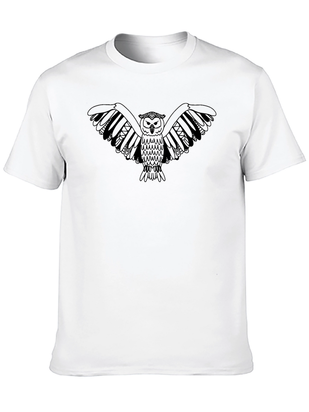 Black Owl Graphic Tee - Unique Design