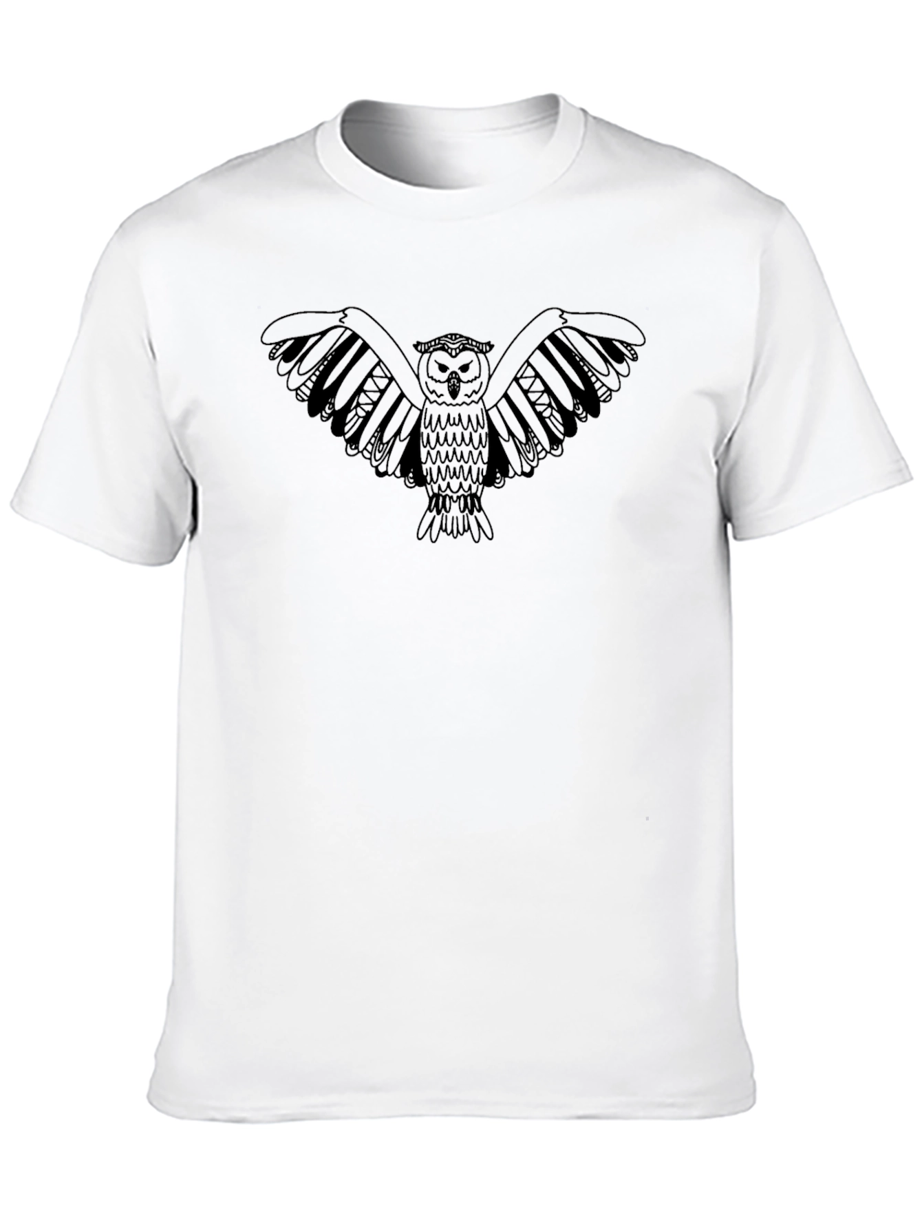Black Owl Graphic Tee - Unique Design