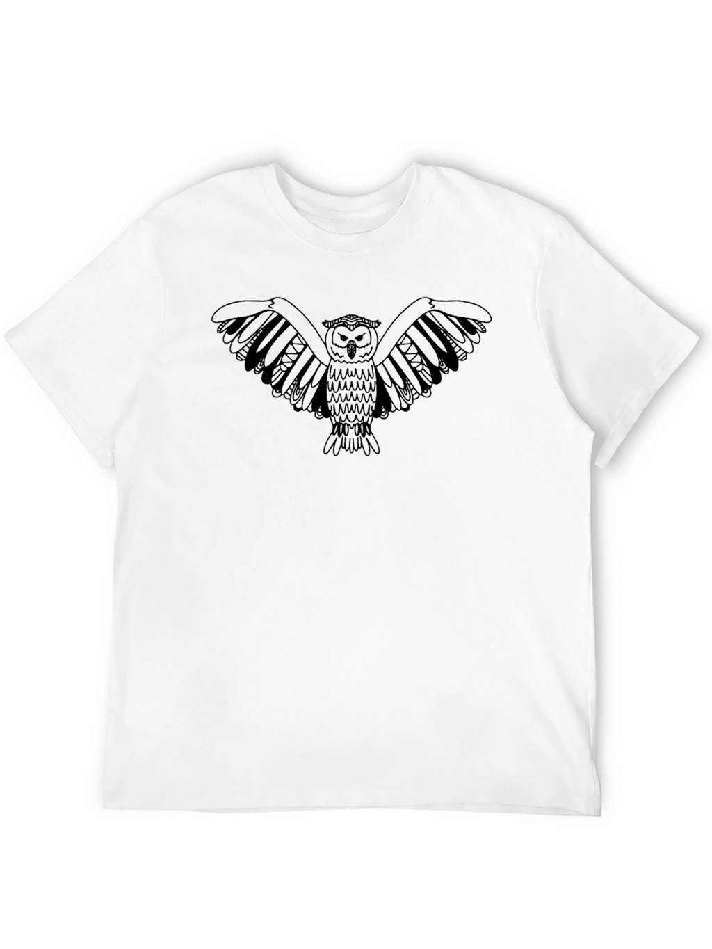 Black Owl Graphic Tee - Unique Design