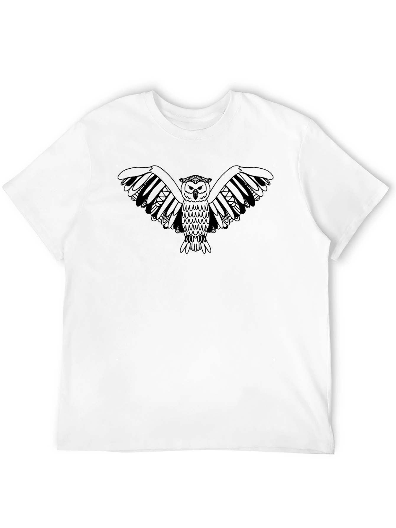 Black Owl Graphic Tee - Unique Design