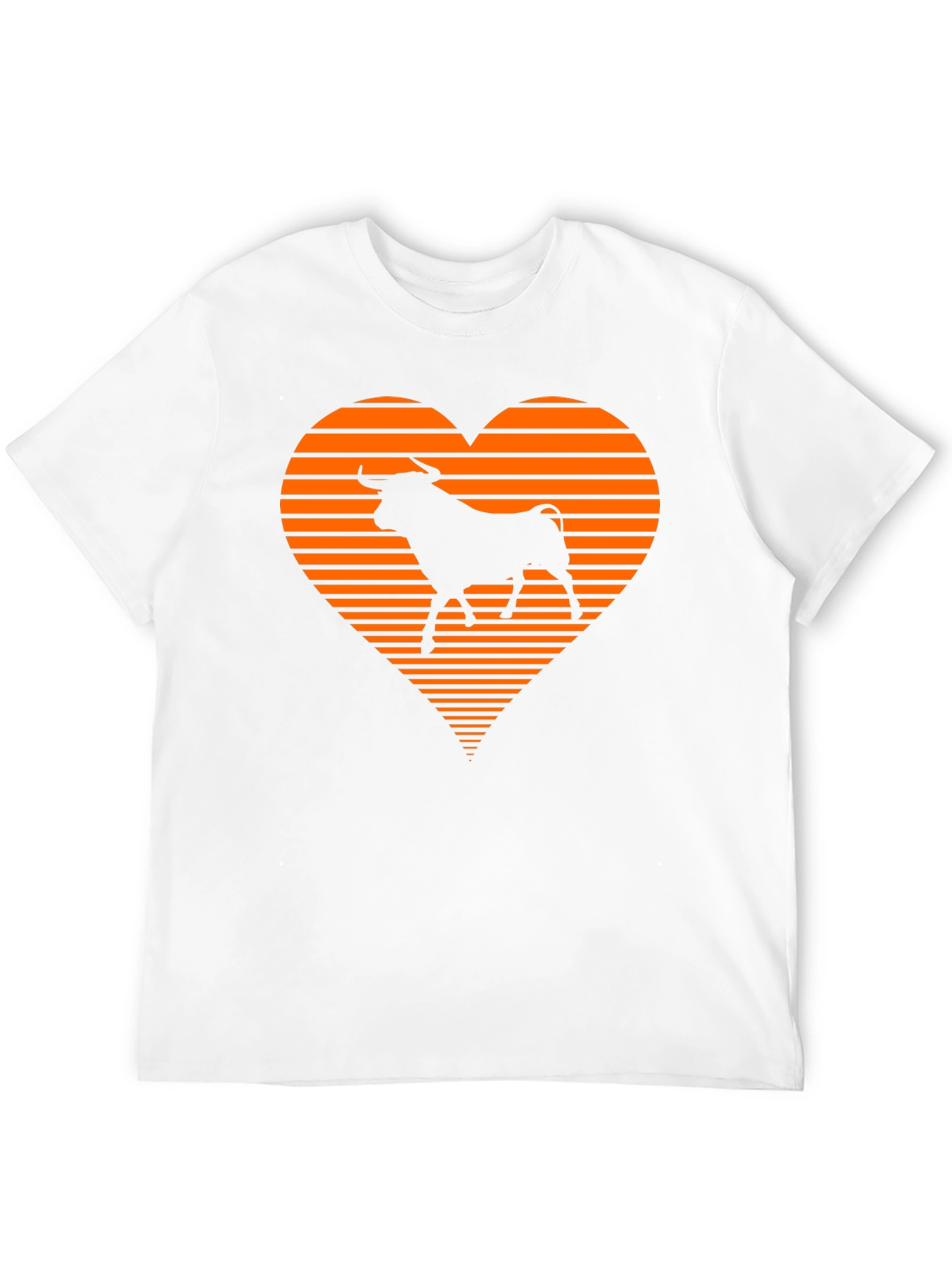 Bull Heart Graphic Tee - Stylish Mens Black T-Shirt