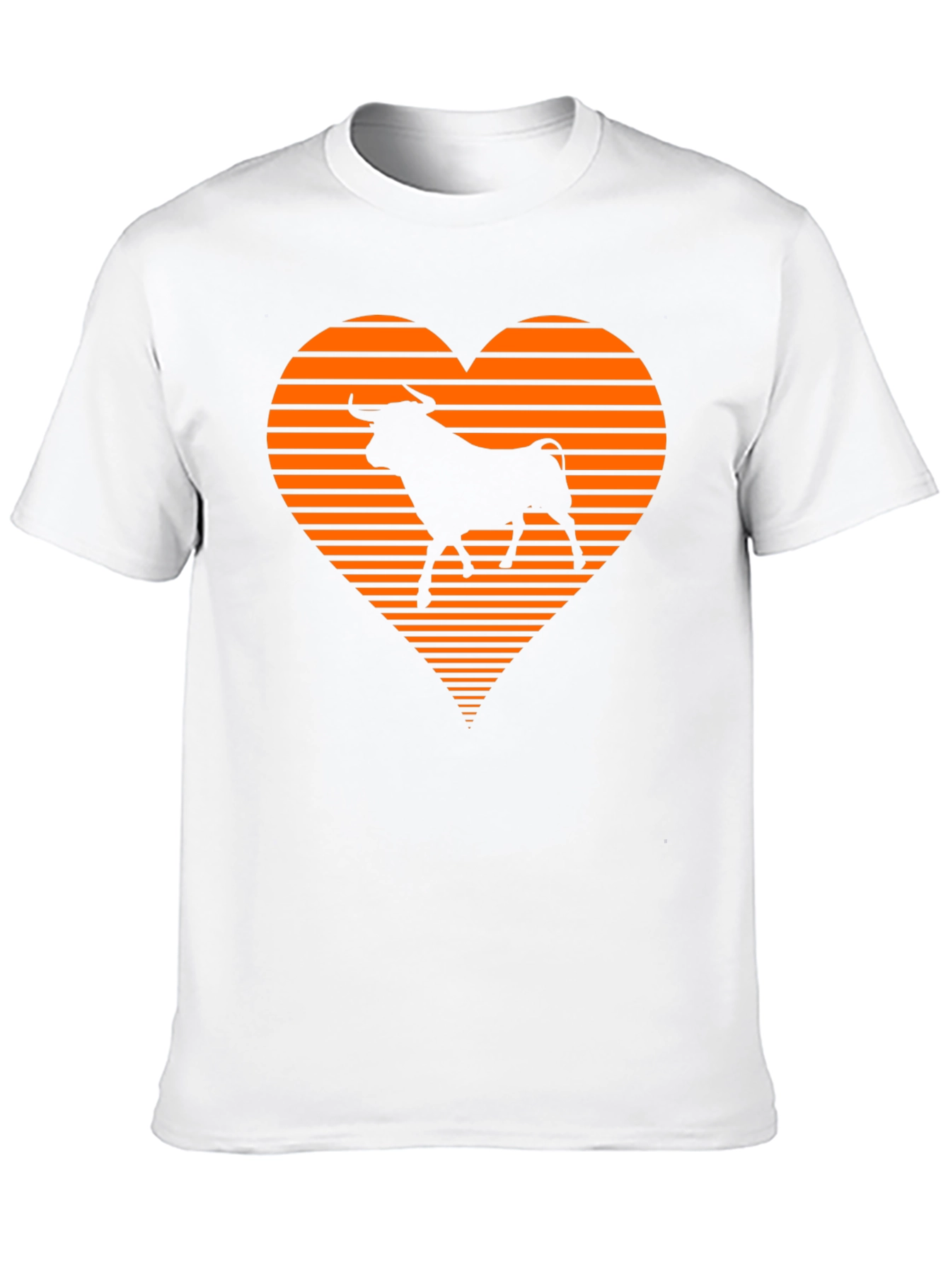 Bull Heart Graphic Tee - Stylish Mens Black T-Shirt