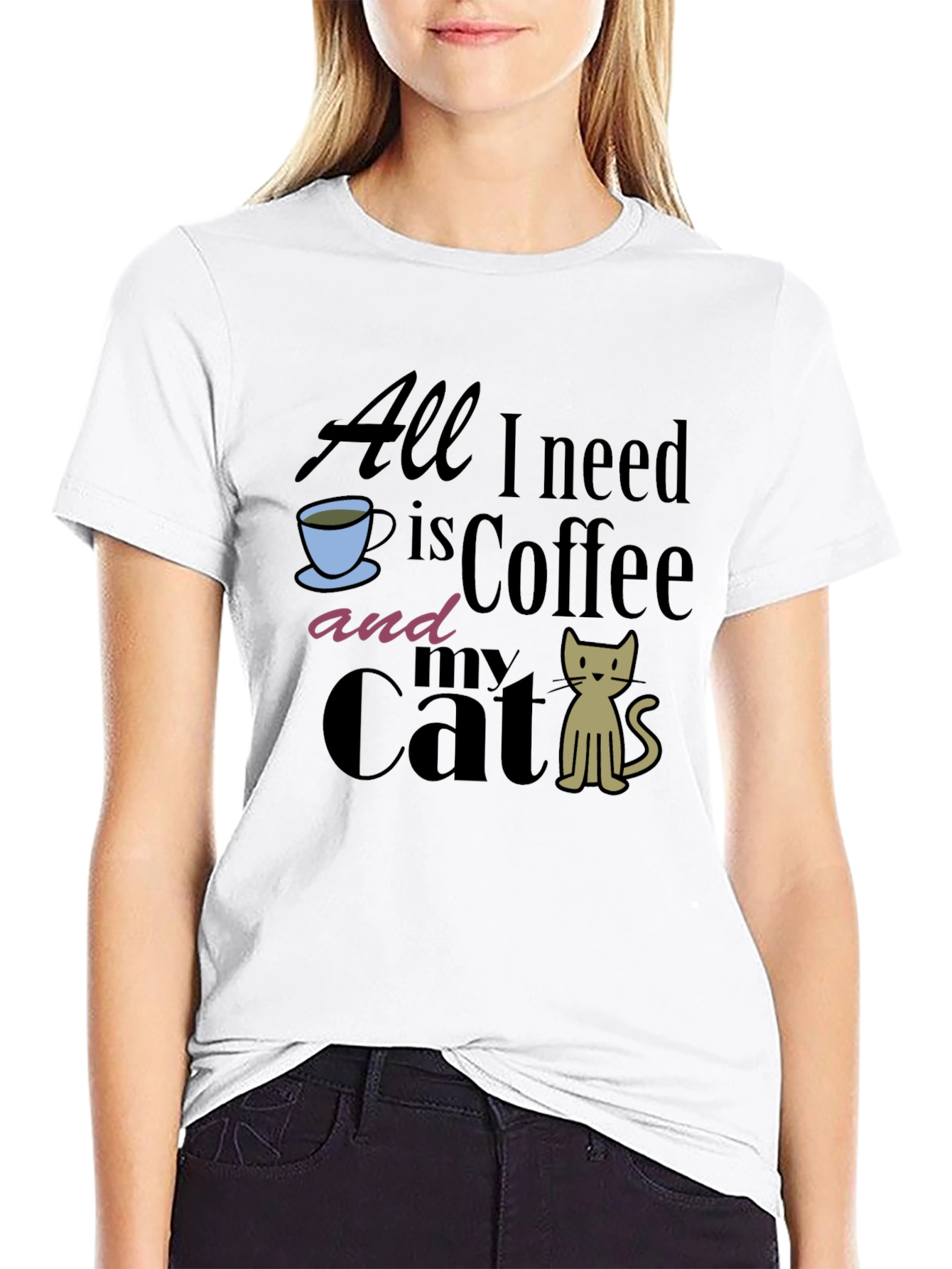 All I Need is Coffee and My Cat T-Shirt