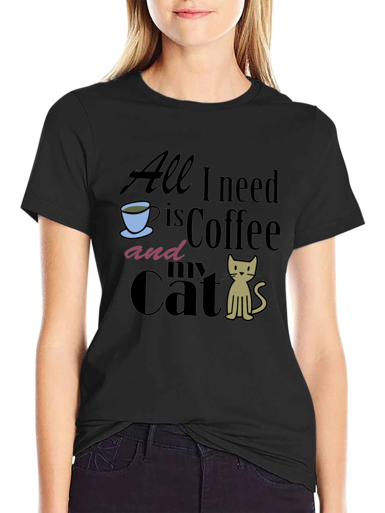 All I Need is Coffee and My Cat T-Shirt