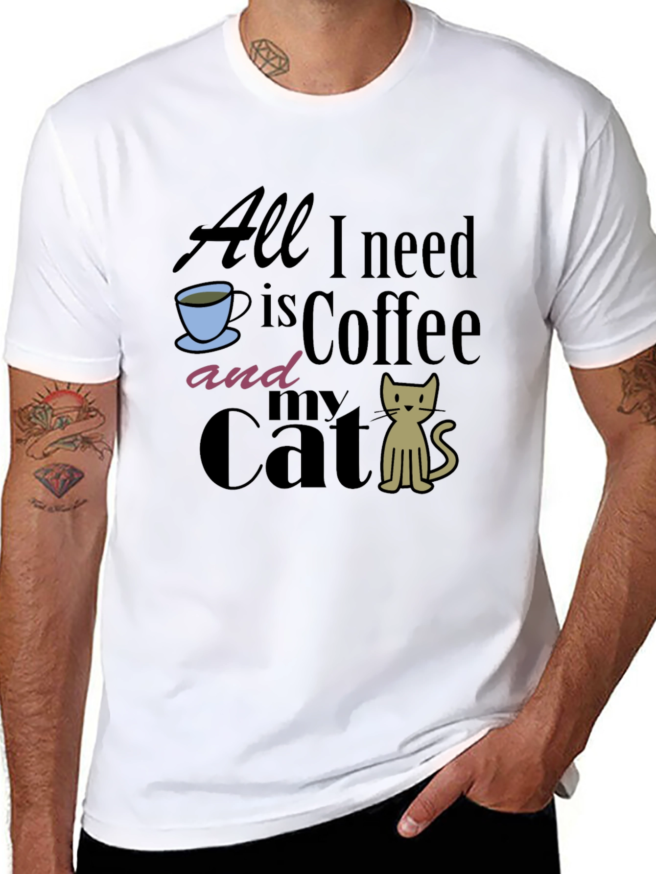 All I Need is Coffee and My Cat T-Shirt