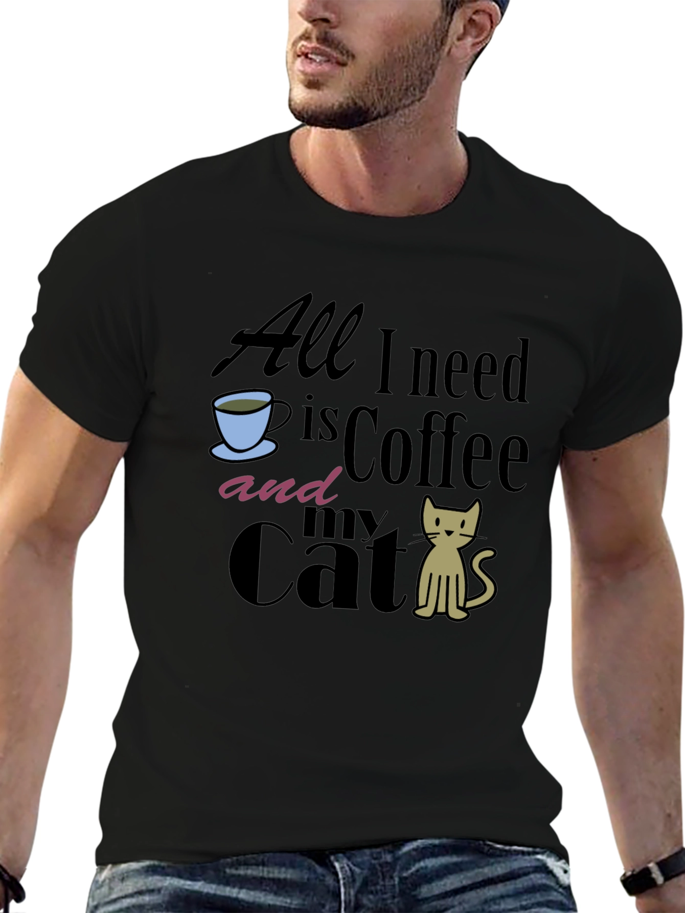 All I Need is Coffee and My Cat T-Shirt