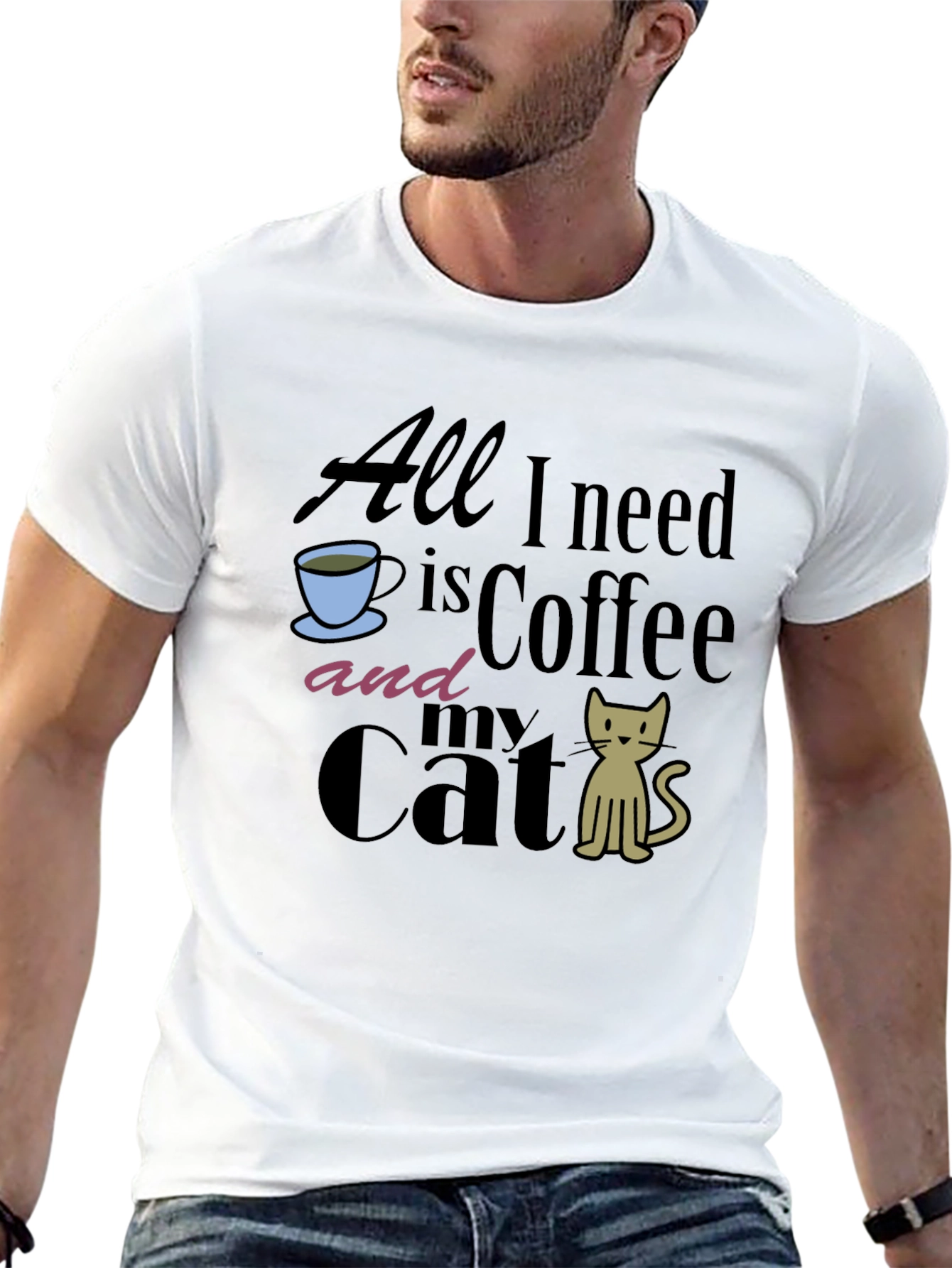 All I Need is Coffee and My Cat T-Shirt