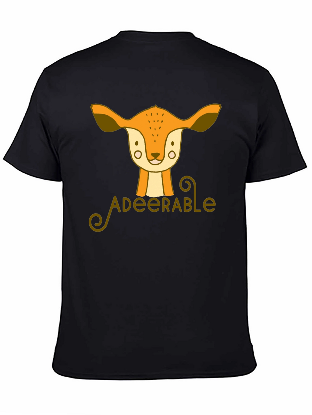 Adeerable Deer Graphic Black T-Shirt
