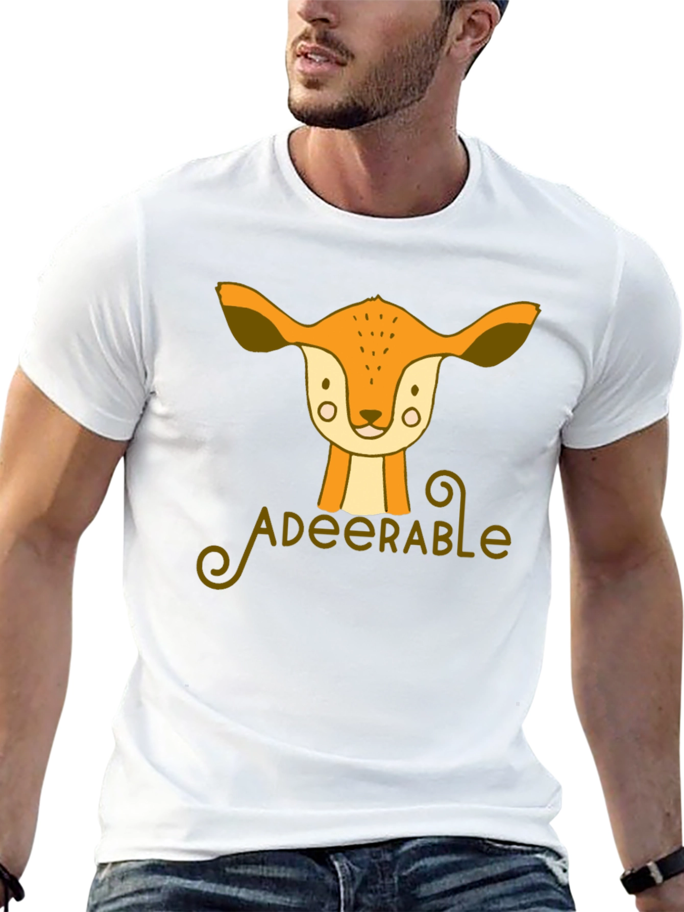 Adeerable Deer Graphic Black T-Shirt
