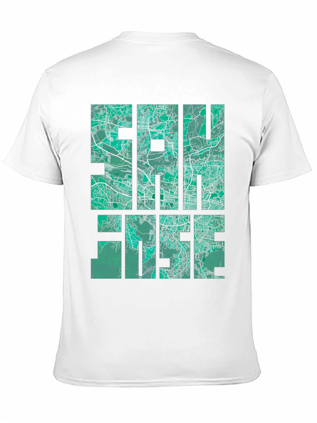 San Jose Map Graphic Tee - Black