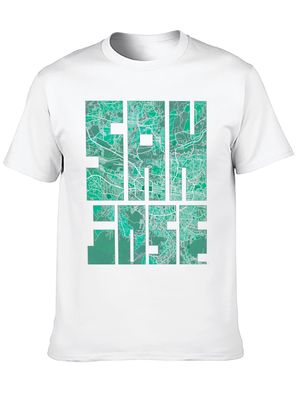 San Jose Map Graphic Tee - Black