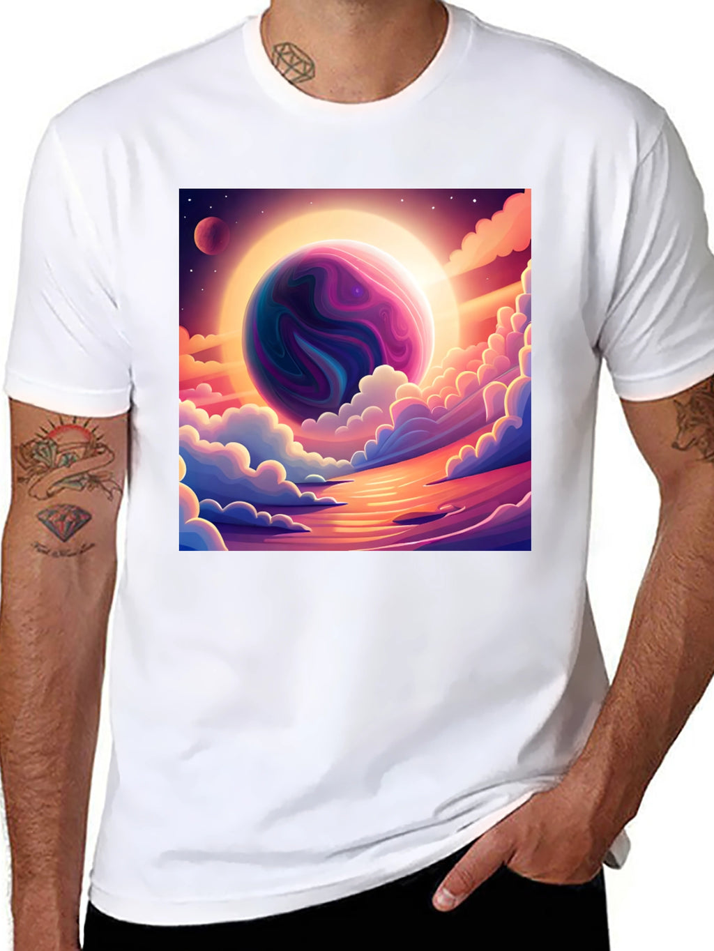 Celestial Dreamscape Graphic T-Shirt
