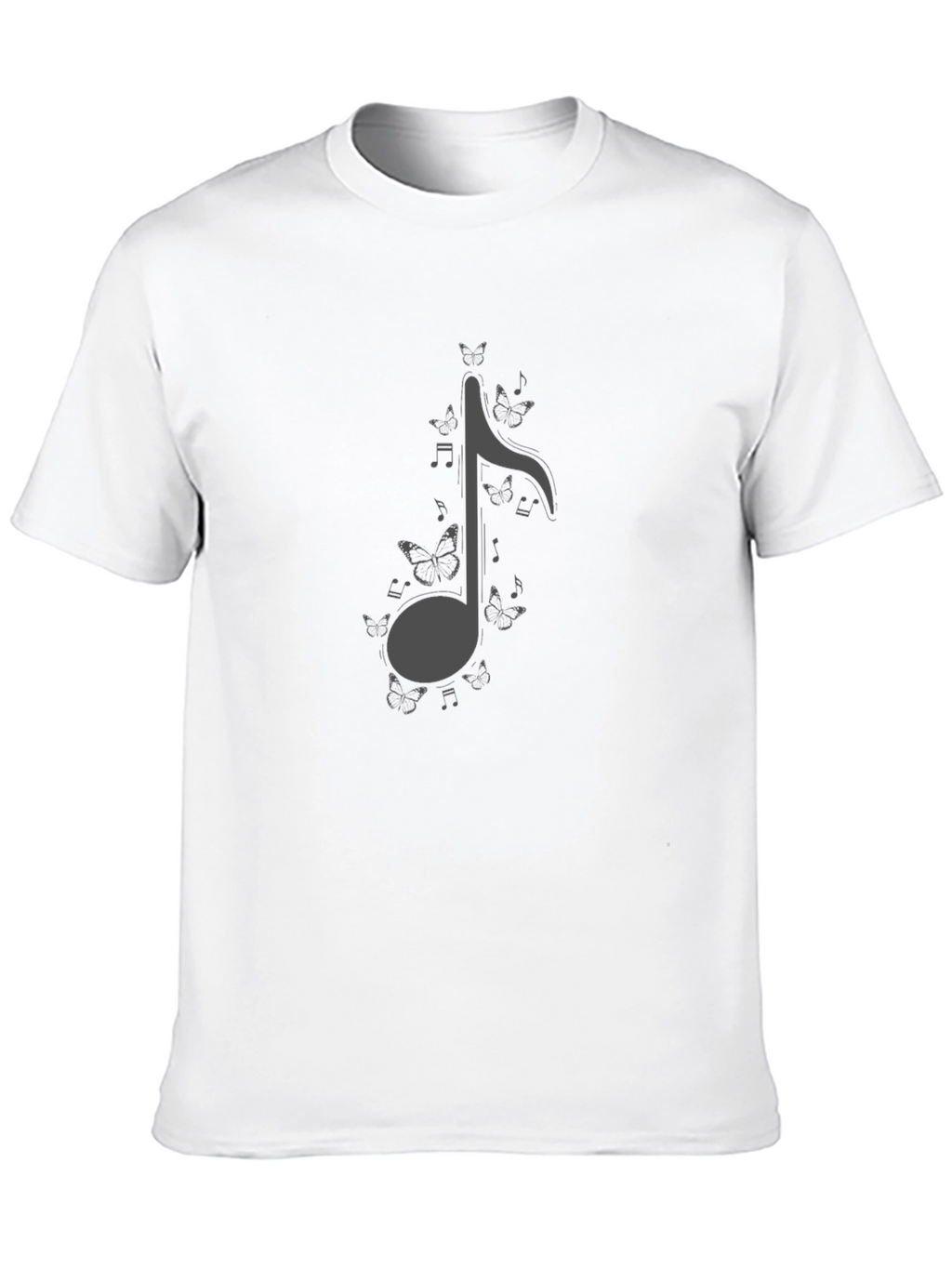 Butterfly Music Note Graphic T-Shirt