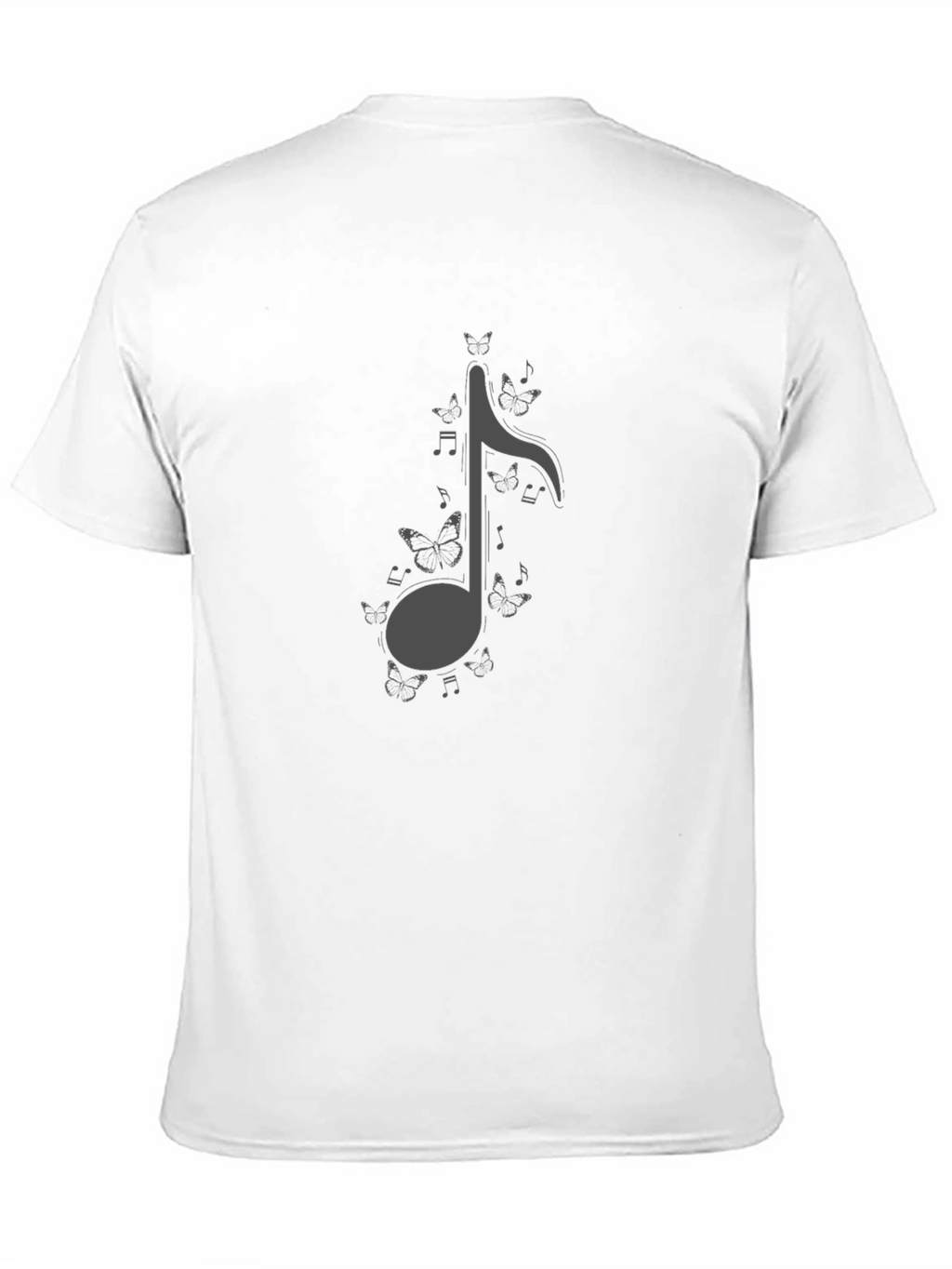 Butterfly Music Note Graphic T-Shirt