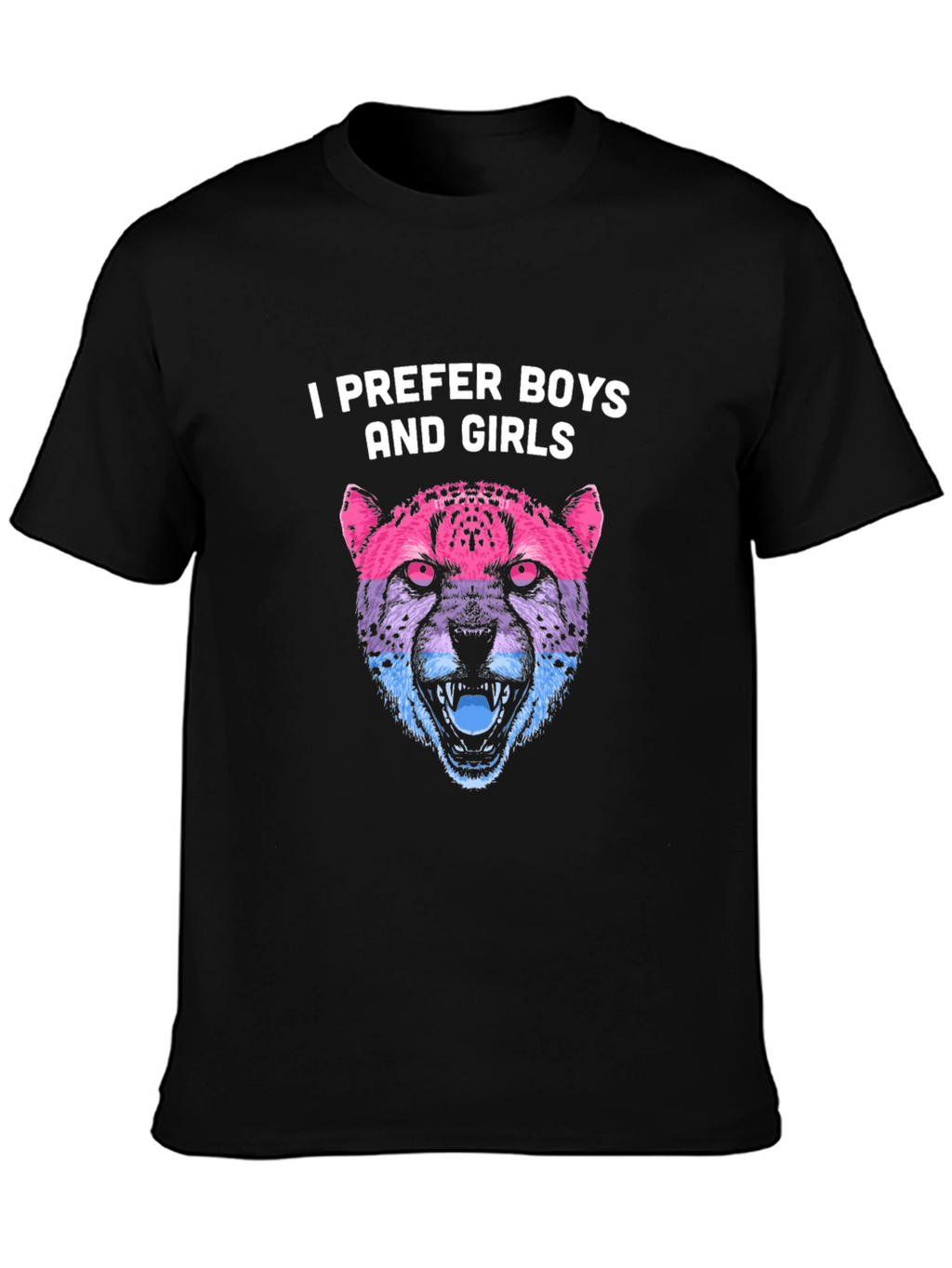Bisexual Pride Leopard Graphic T-Shirt