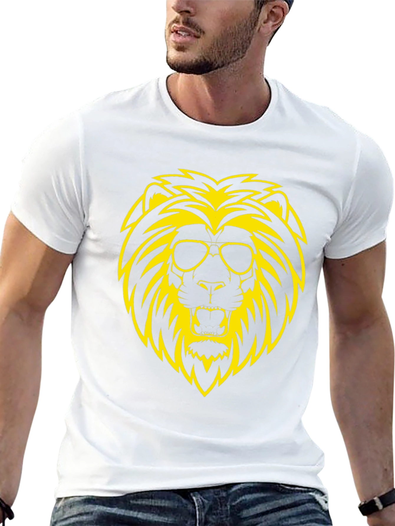 Cool Lion Graphic Tee - Black