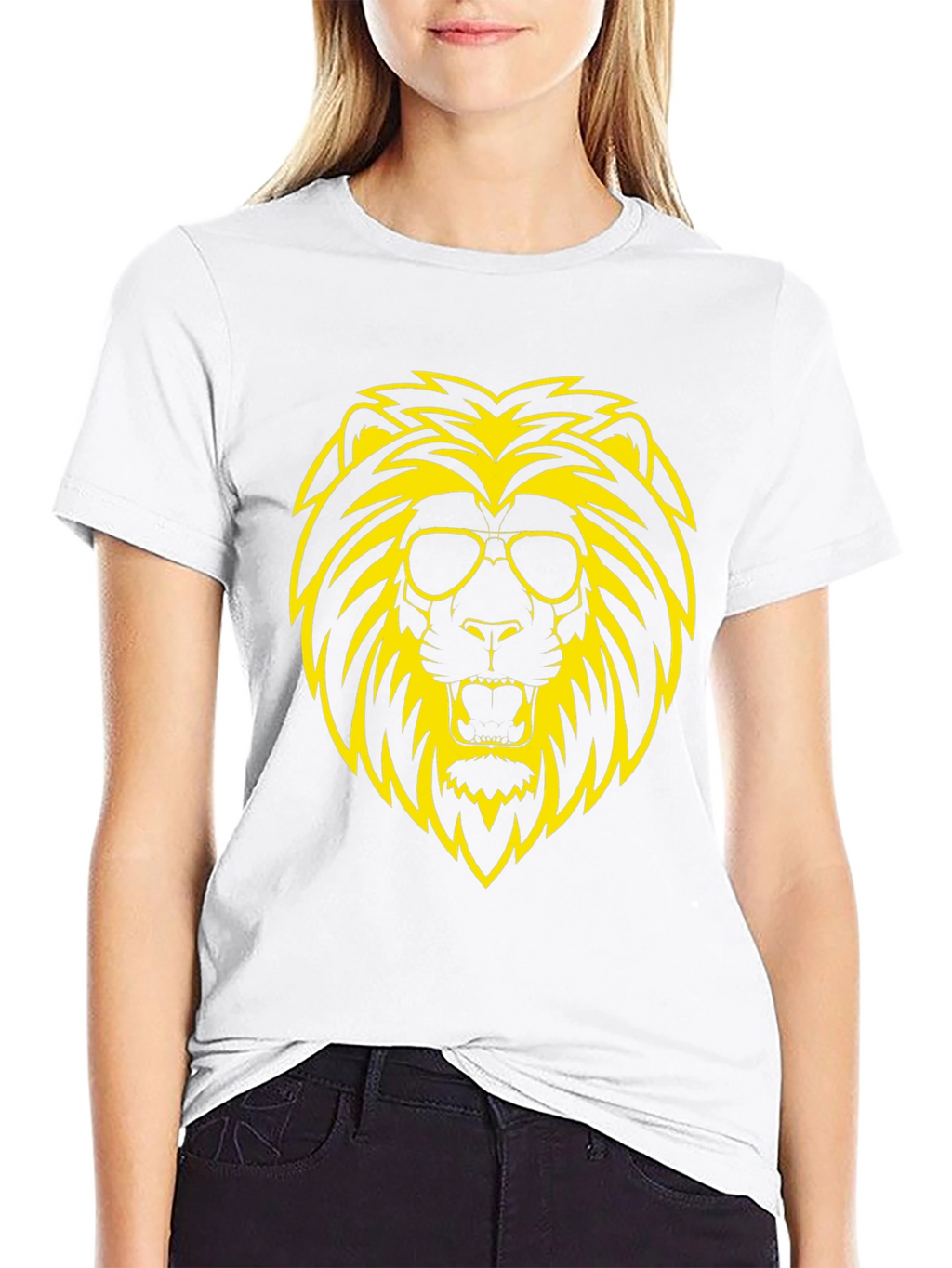 Cool Lion Graphic Tee - Black