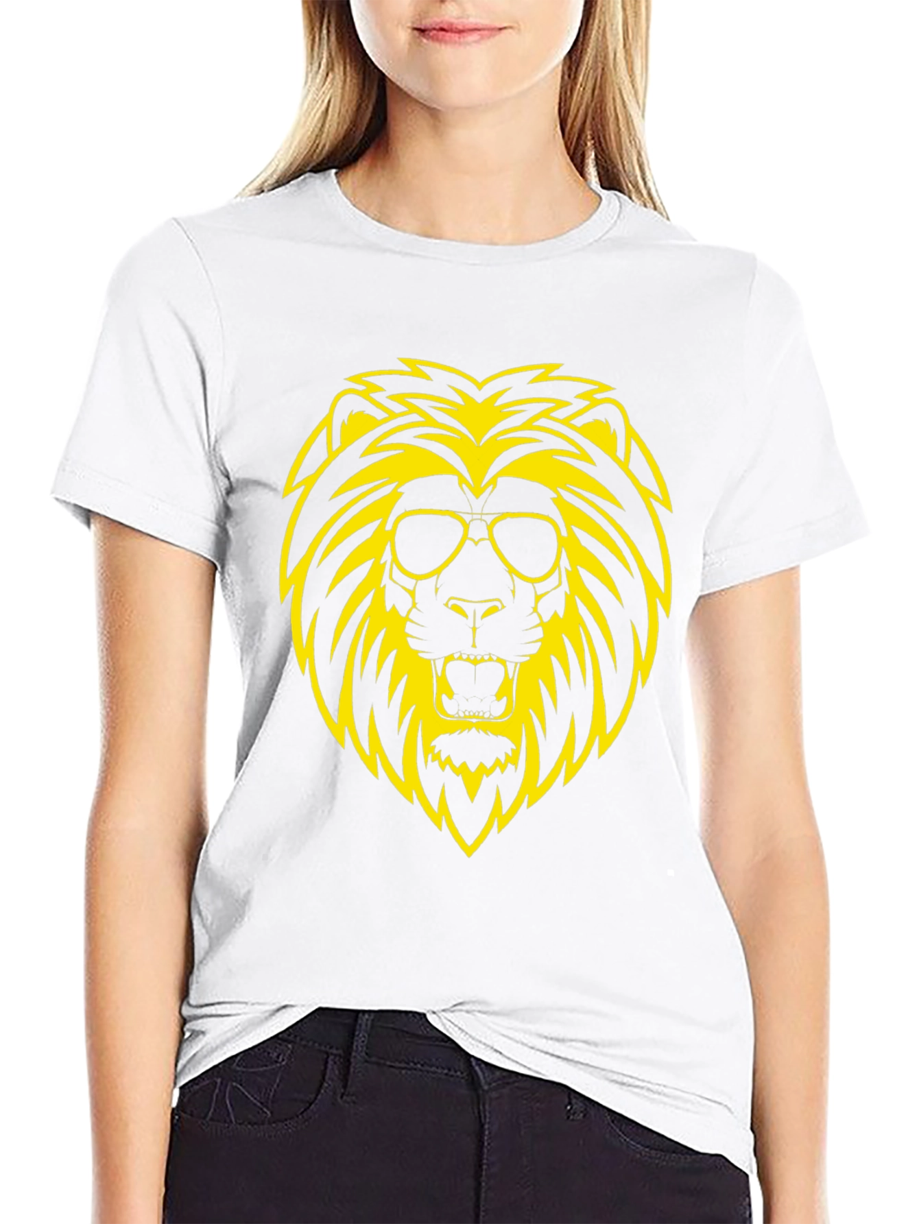 Cool Lion Graphic Tee - Black