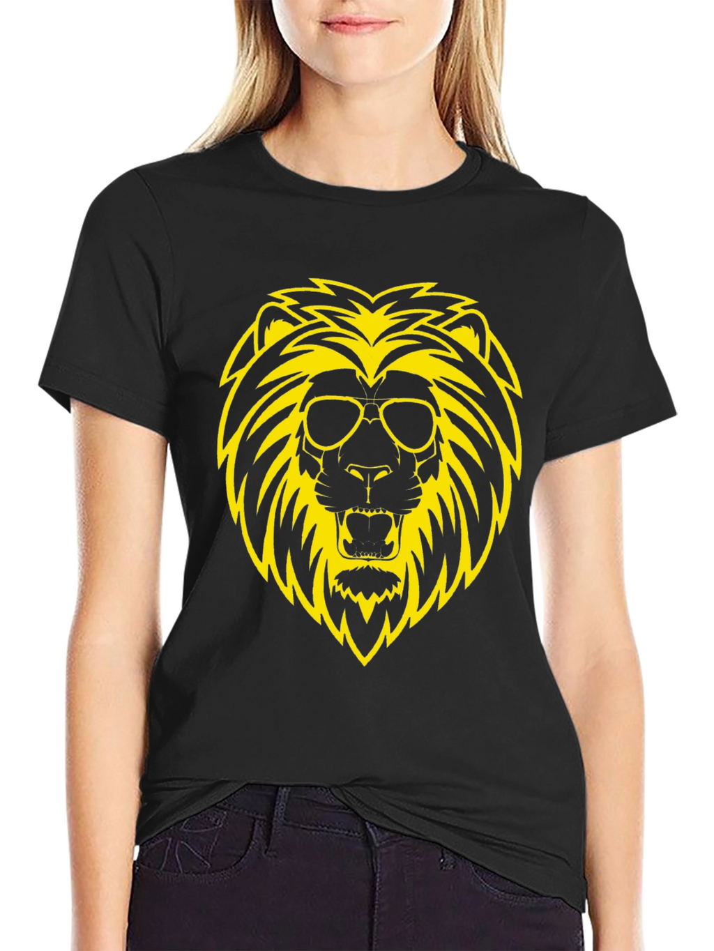 Cool Lion Graphic Tee - Black