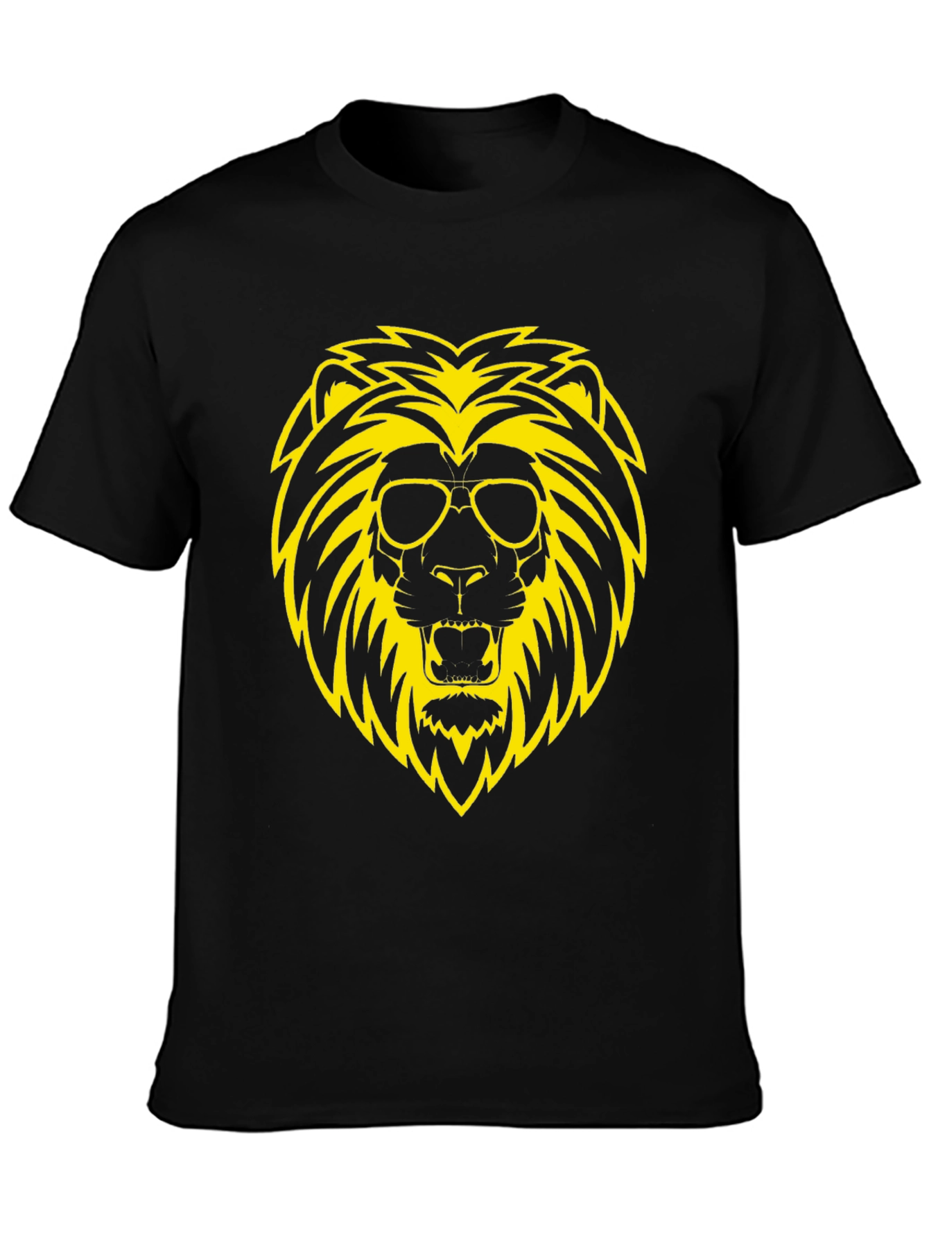 Cool Lion Graphic Tee - Black