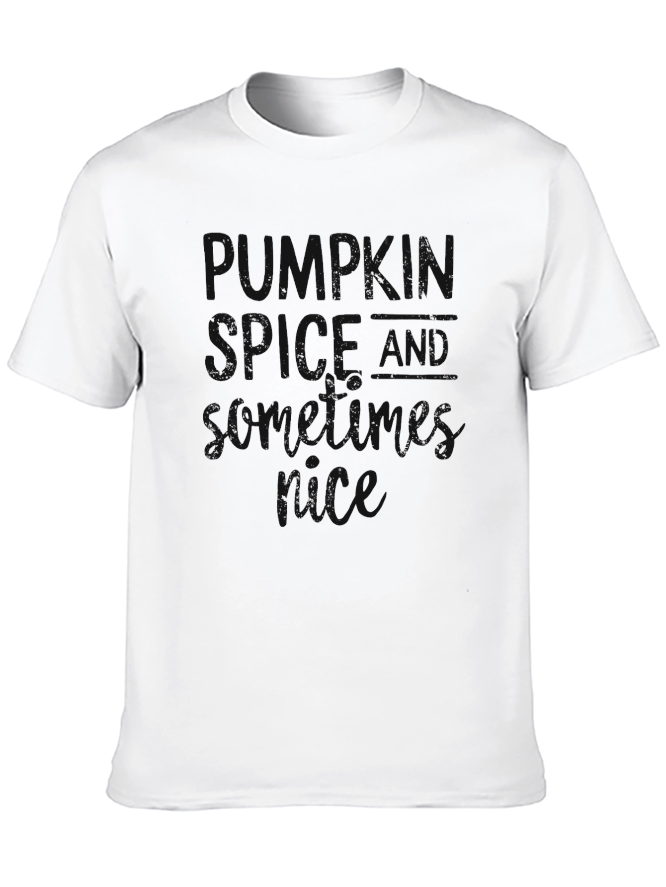 Black Graphic Tee: Pumpkin Spice & Spooky Vibes